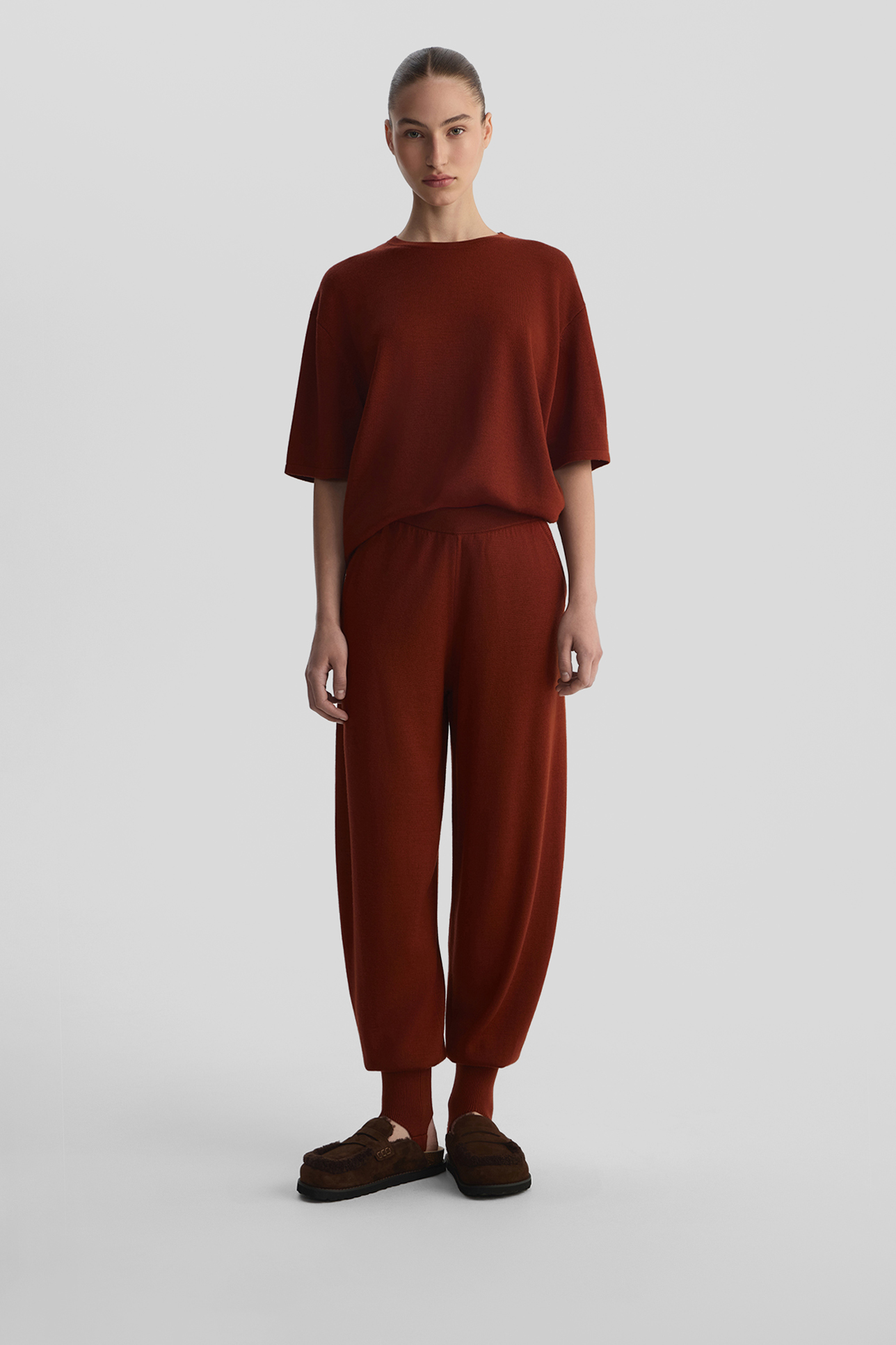 Брюки из шерсти мериноса терракотового цвета, S
Брюки из шерсти мериноса терракотового цвета, S