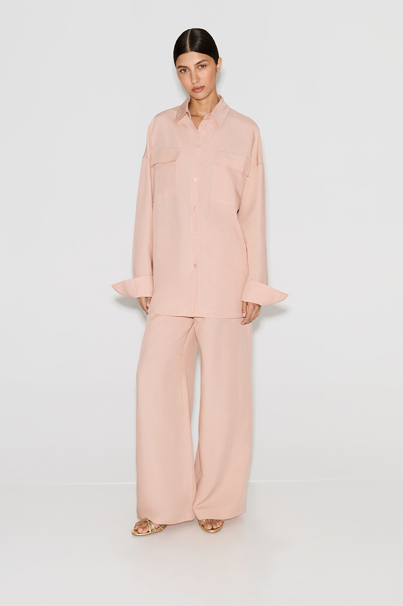 Блузка со льном розового цвета, S
Блузка со льном розового цвета, S