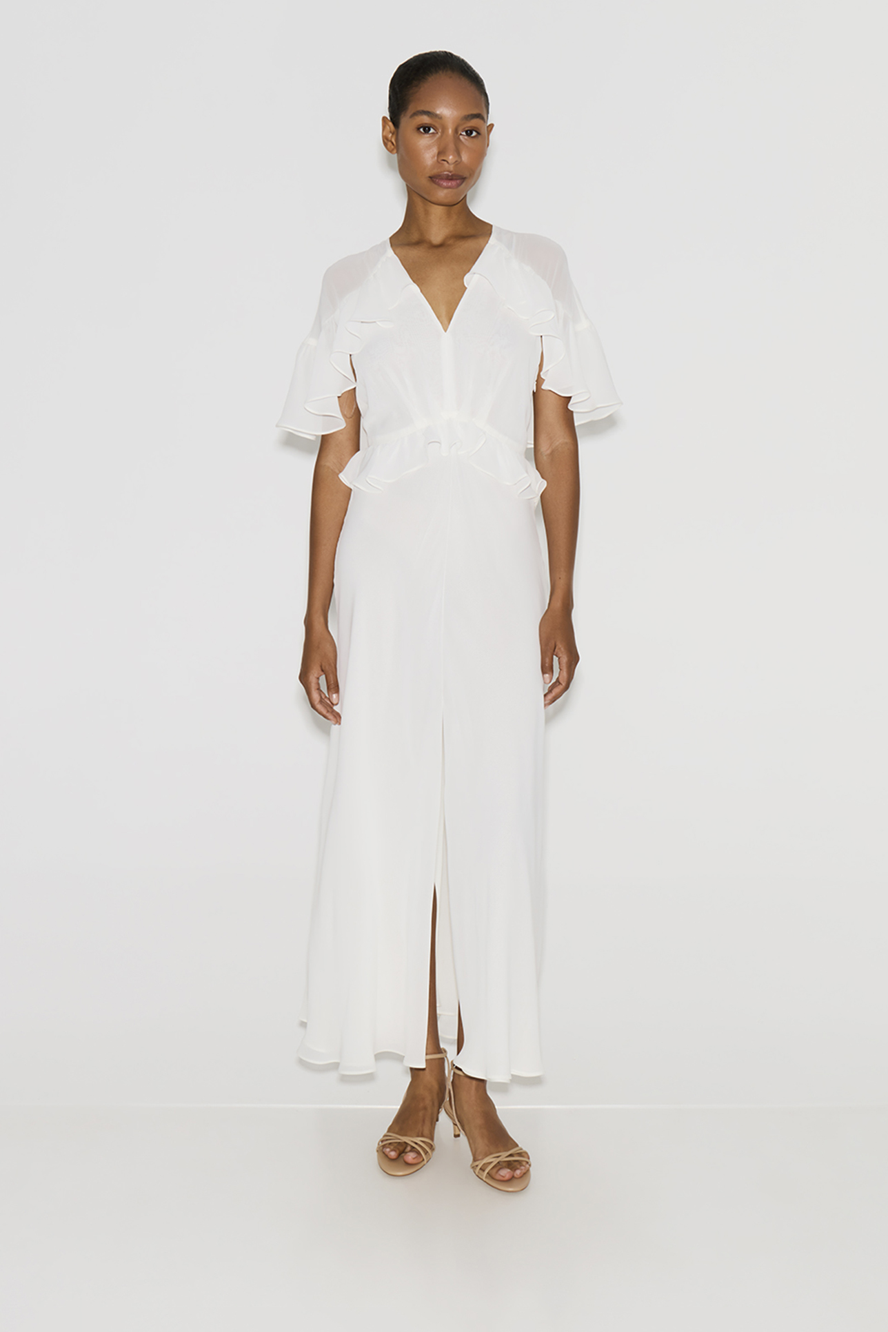 Платье из шифона молочного цвета, S
Платье из шифона молочного цвета, S