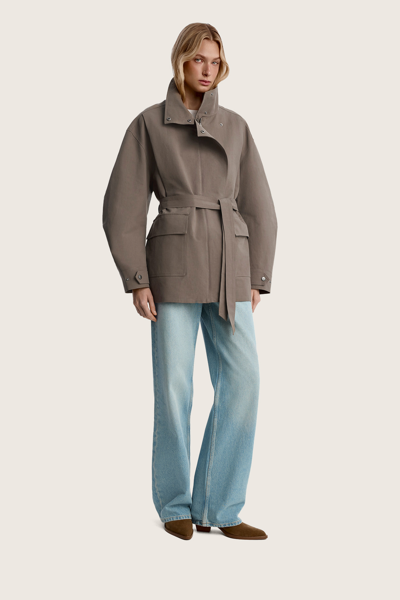 

Куртка-парка с воротником-стойкой, L