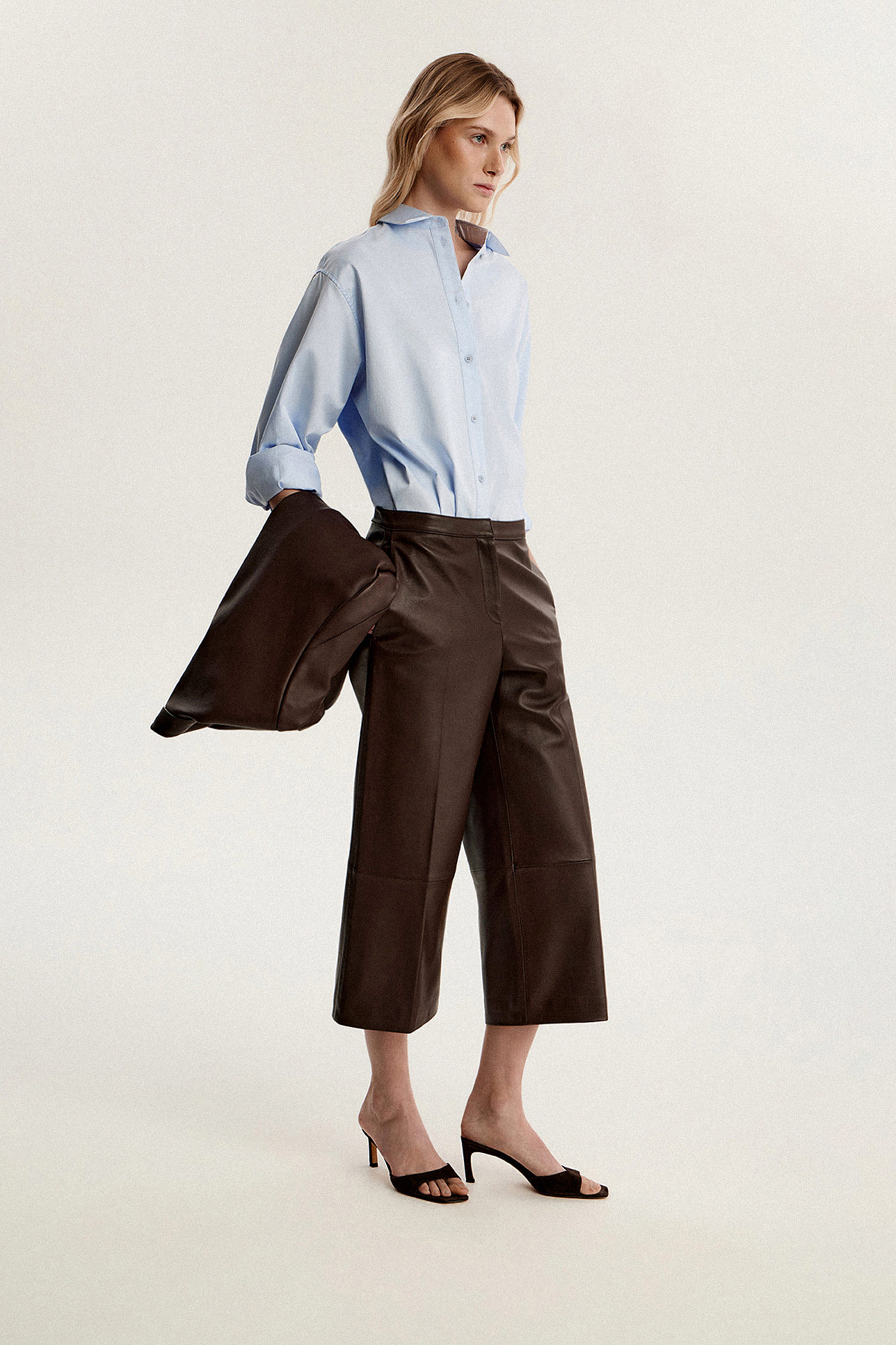 

Кюлоты прямые из кожи, S