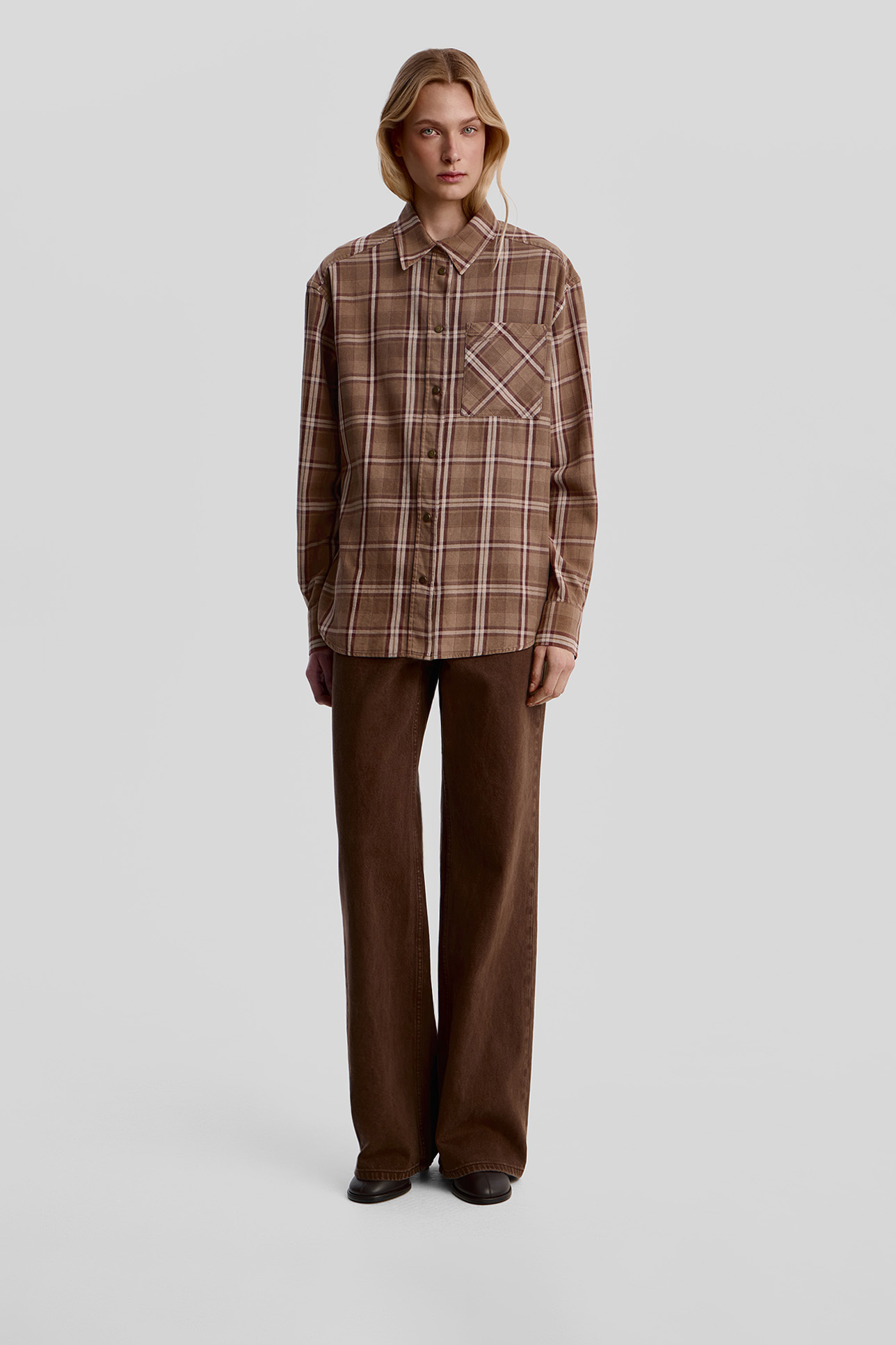 

Рубашка oversize с эффектом варки, M