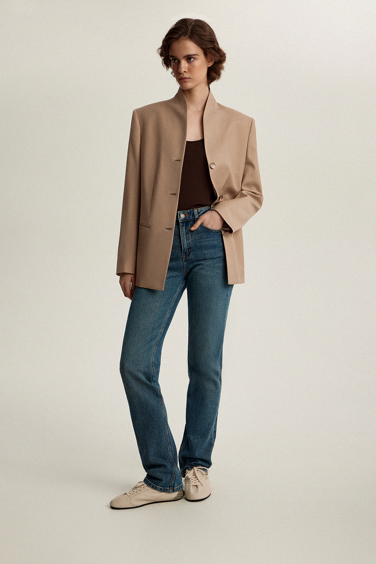 

Джинсы прямые с высокой посадкой ST106, 28/32