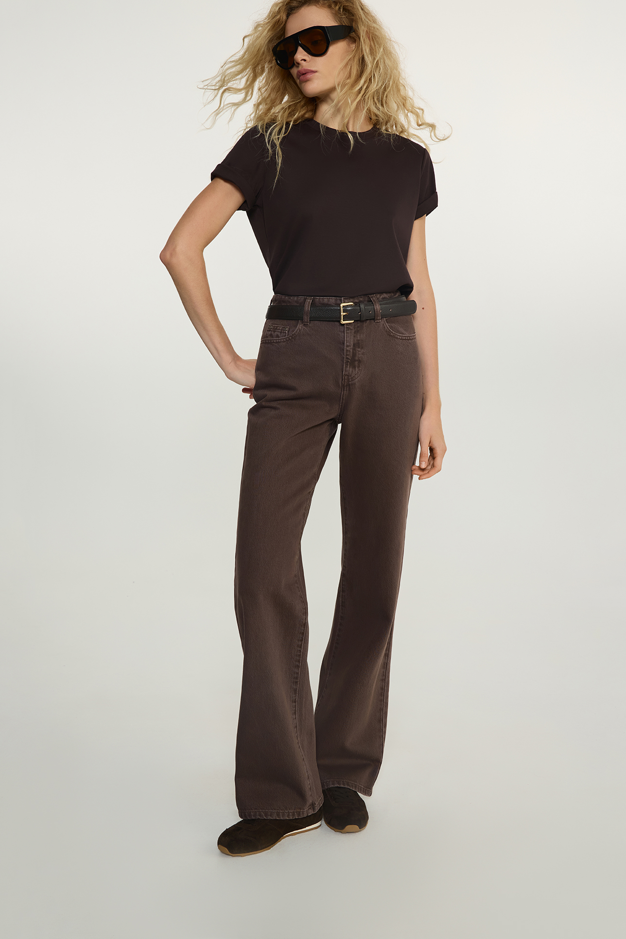 

Джинсы Wide leg WL100 шоколадного цвета, 27/32