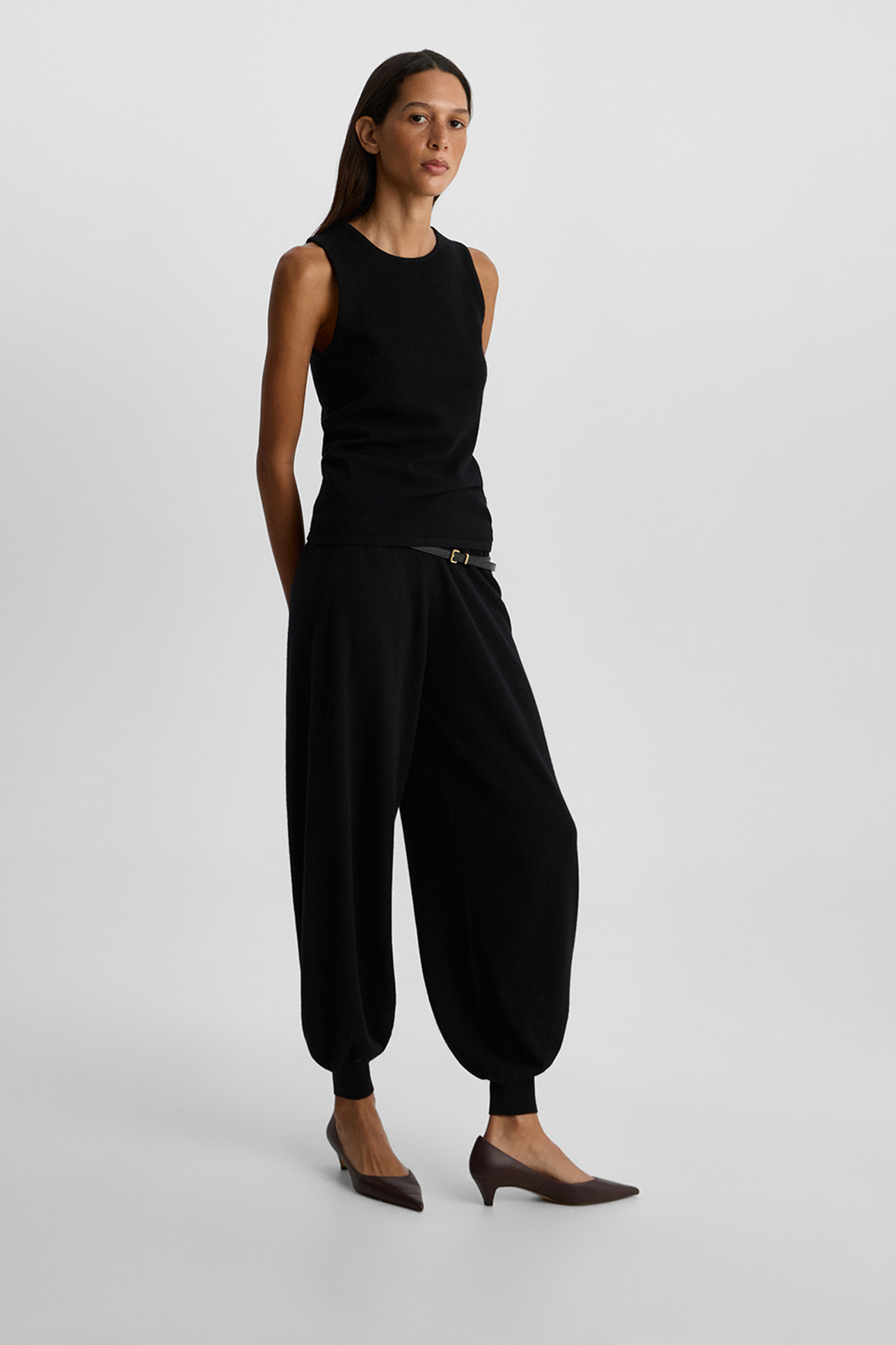 

Майка из шерсти с добавлением кашемира черного цвета, XS