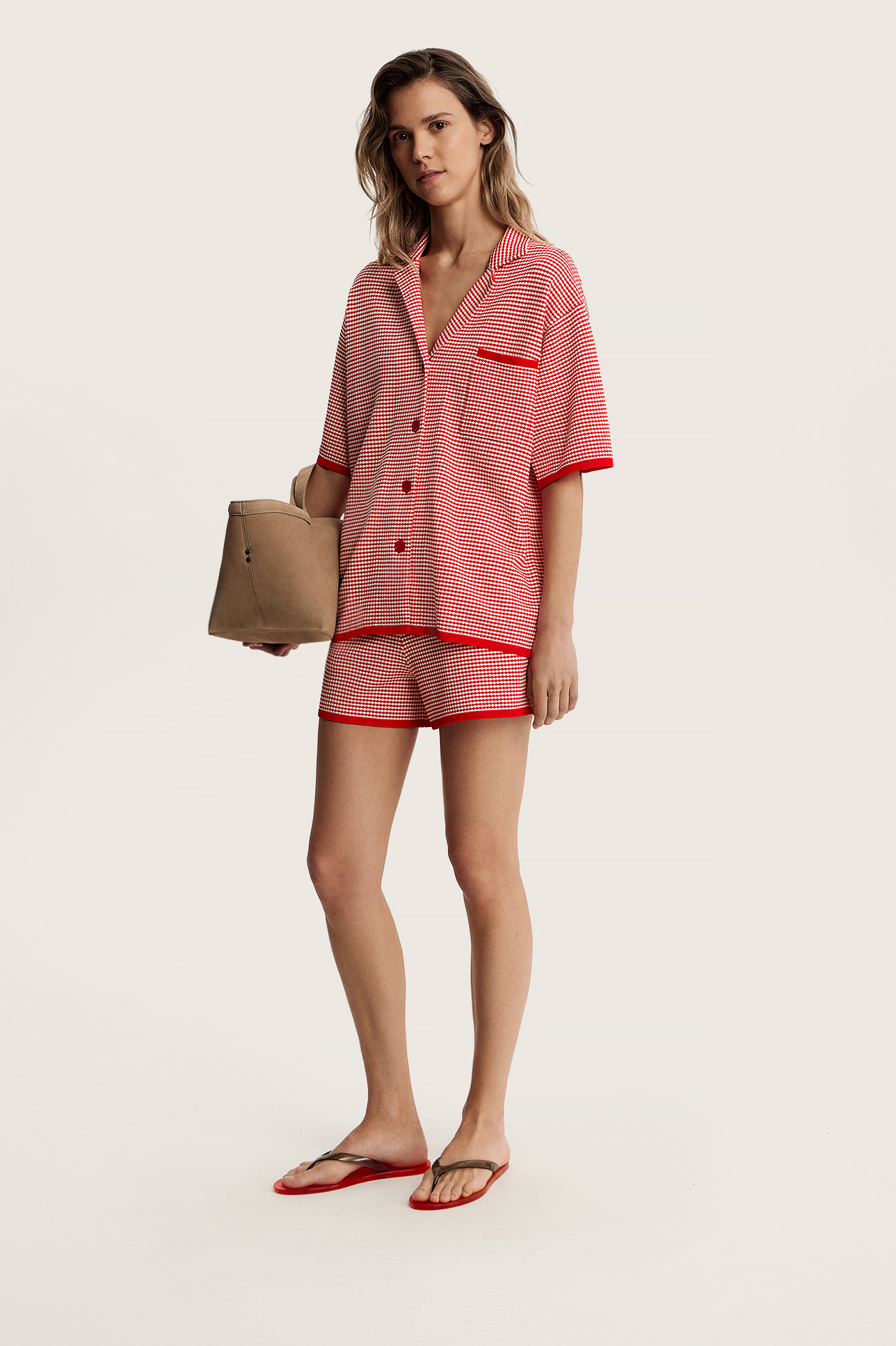 

Рубашка вязаная в полоску, L