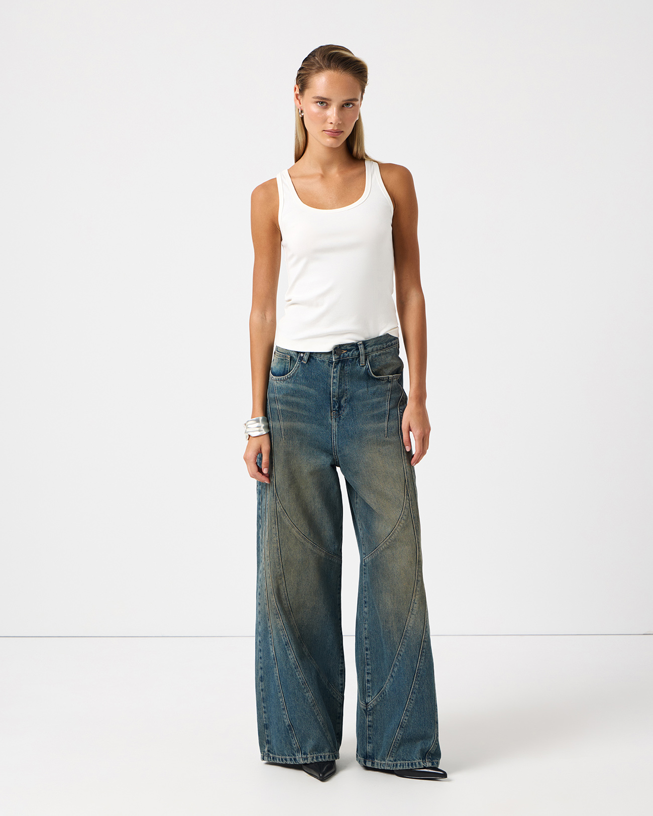 

Джинсы Baggy Fit BG302 с винтажным эффектом, 24/32