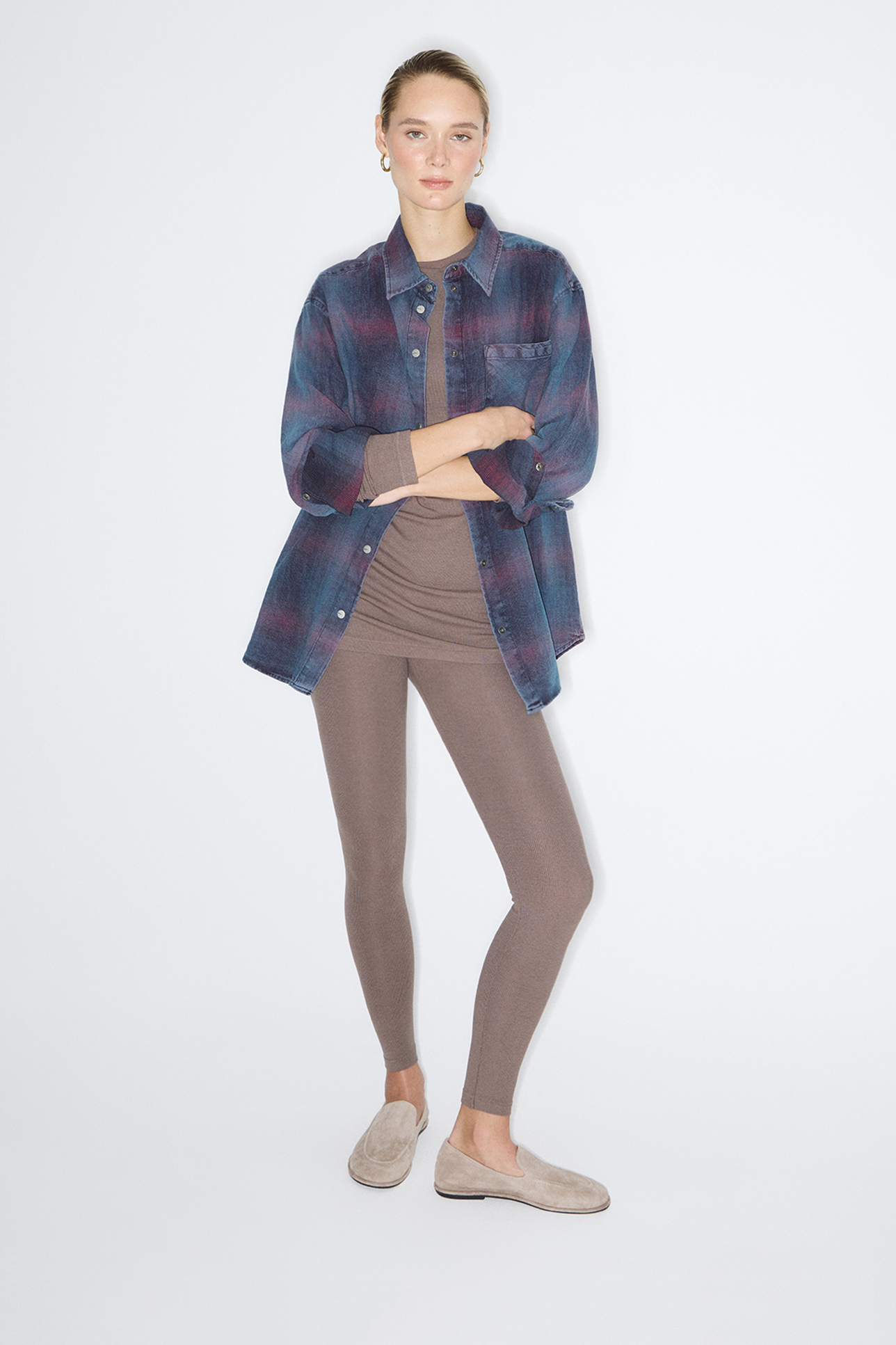 

Леггинсы кофейного цвета, L