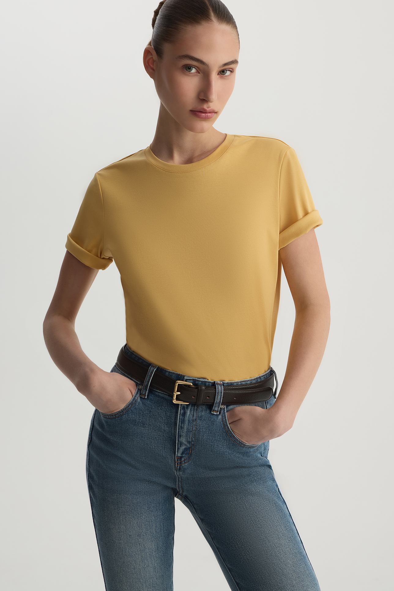 

Футболка basic медового цвета, XS
