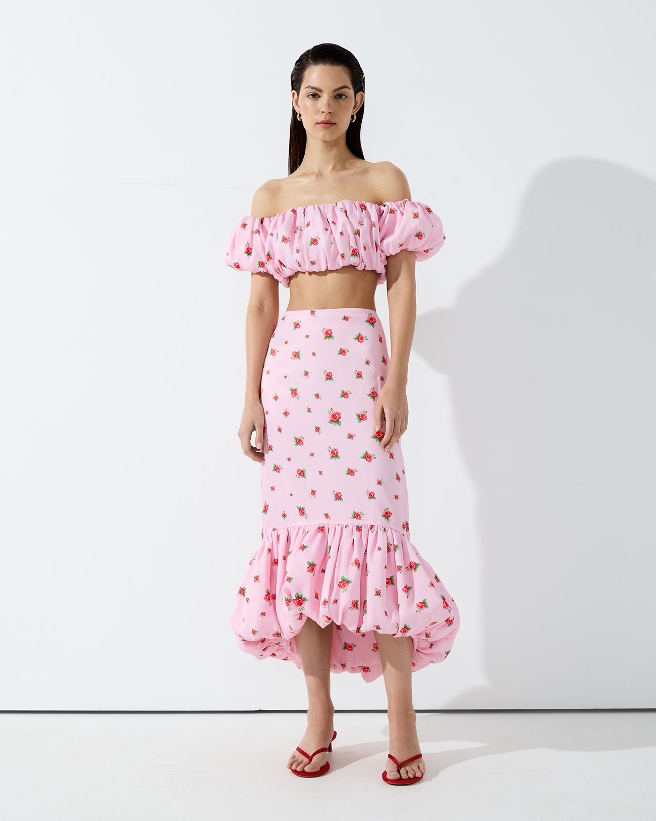 

Топ-баллон светло-розового цвета, XS