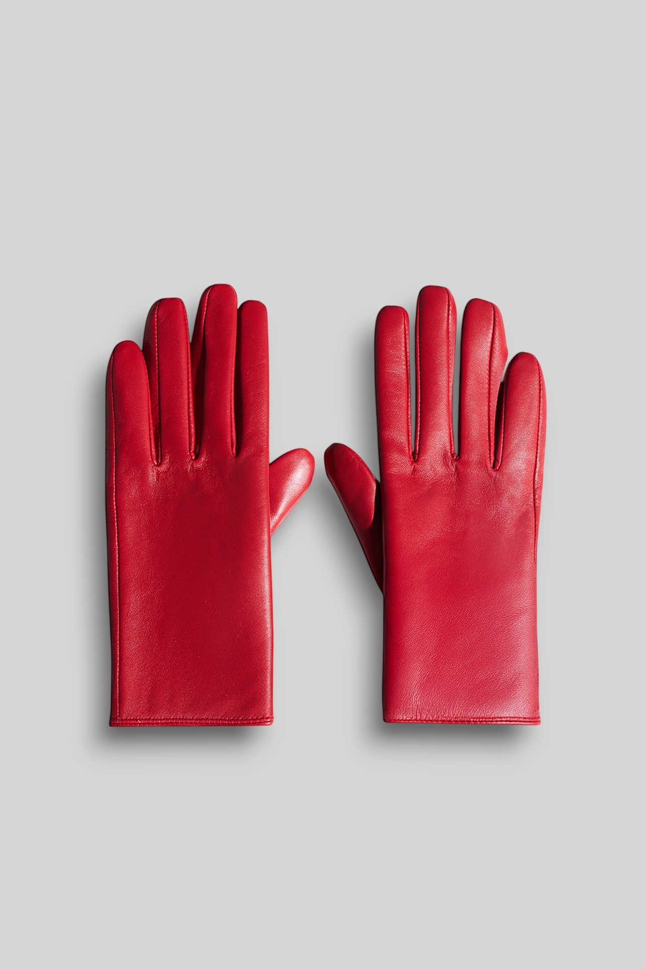 

Кожаные перчатки красного цвета, 7,5
