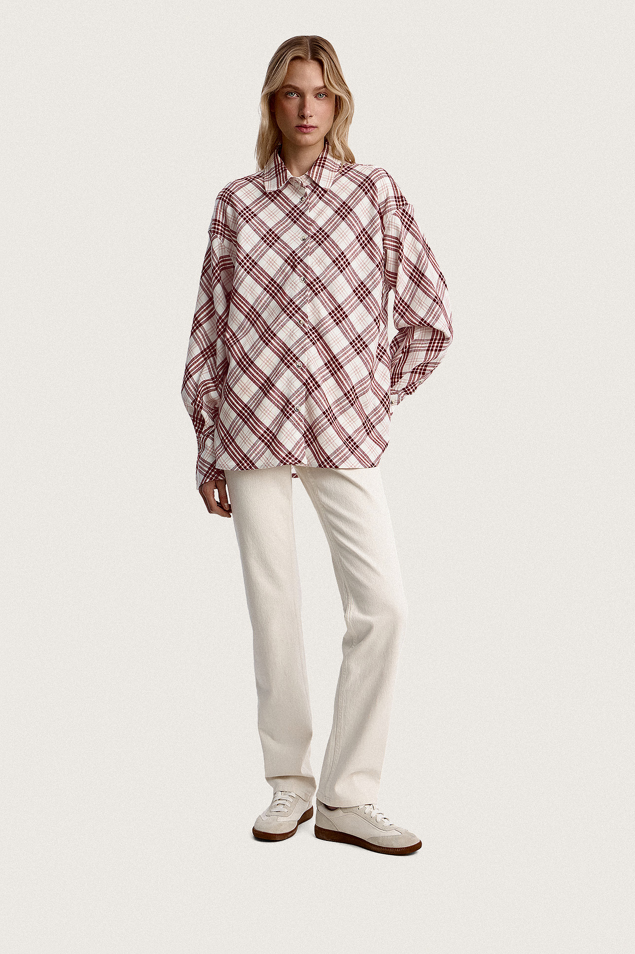 

Рубашка объемная в клетку, XXS