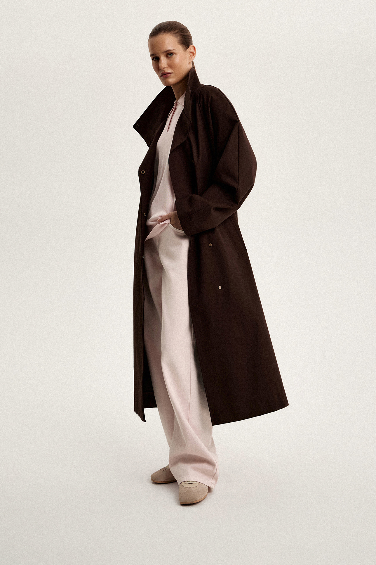 

Тренч водоотталкивающий с воротником-стойкой, XXS