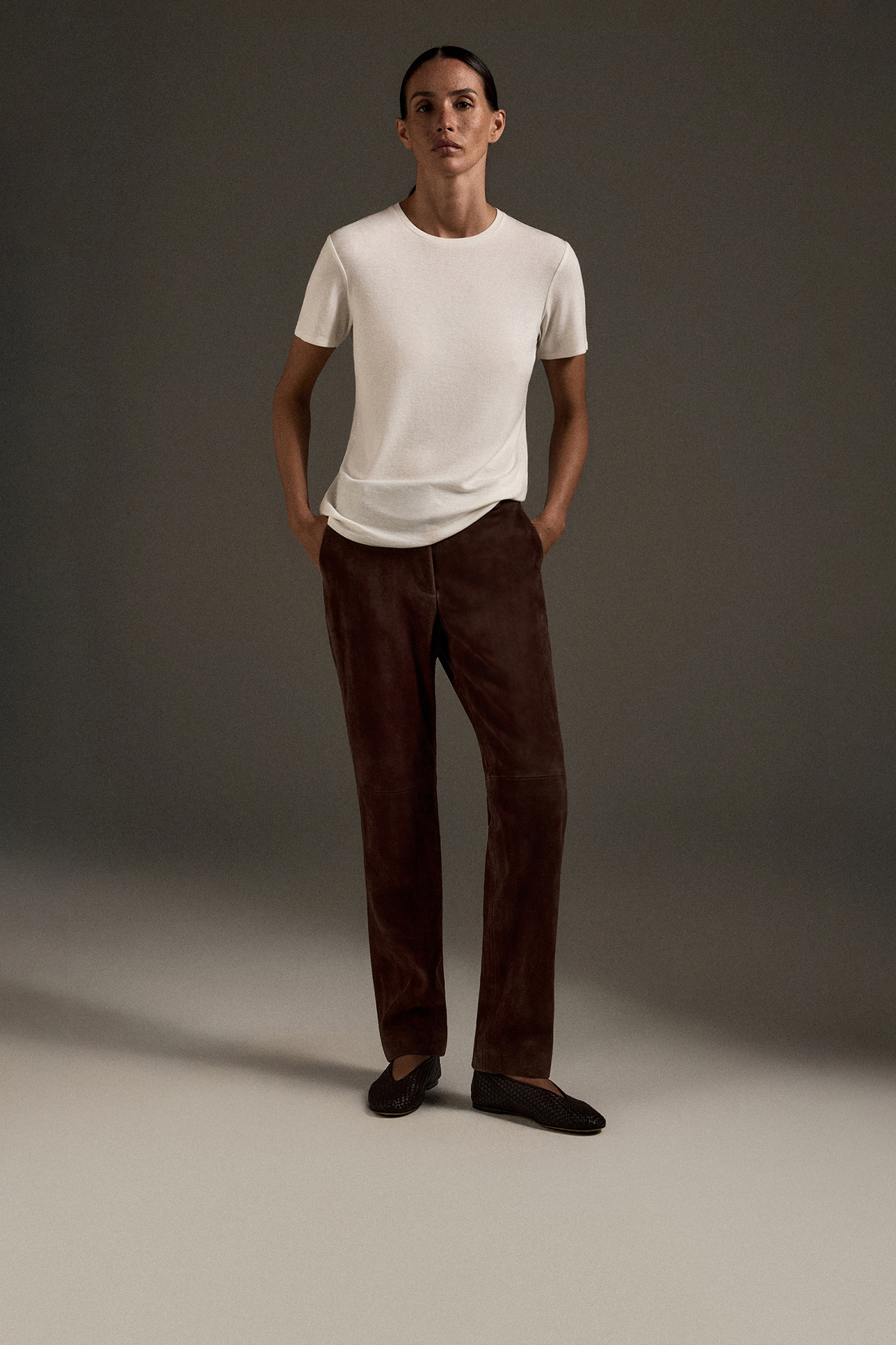 

Футболка slim fit молочного цвета, S
