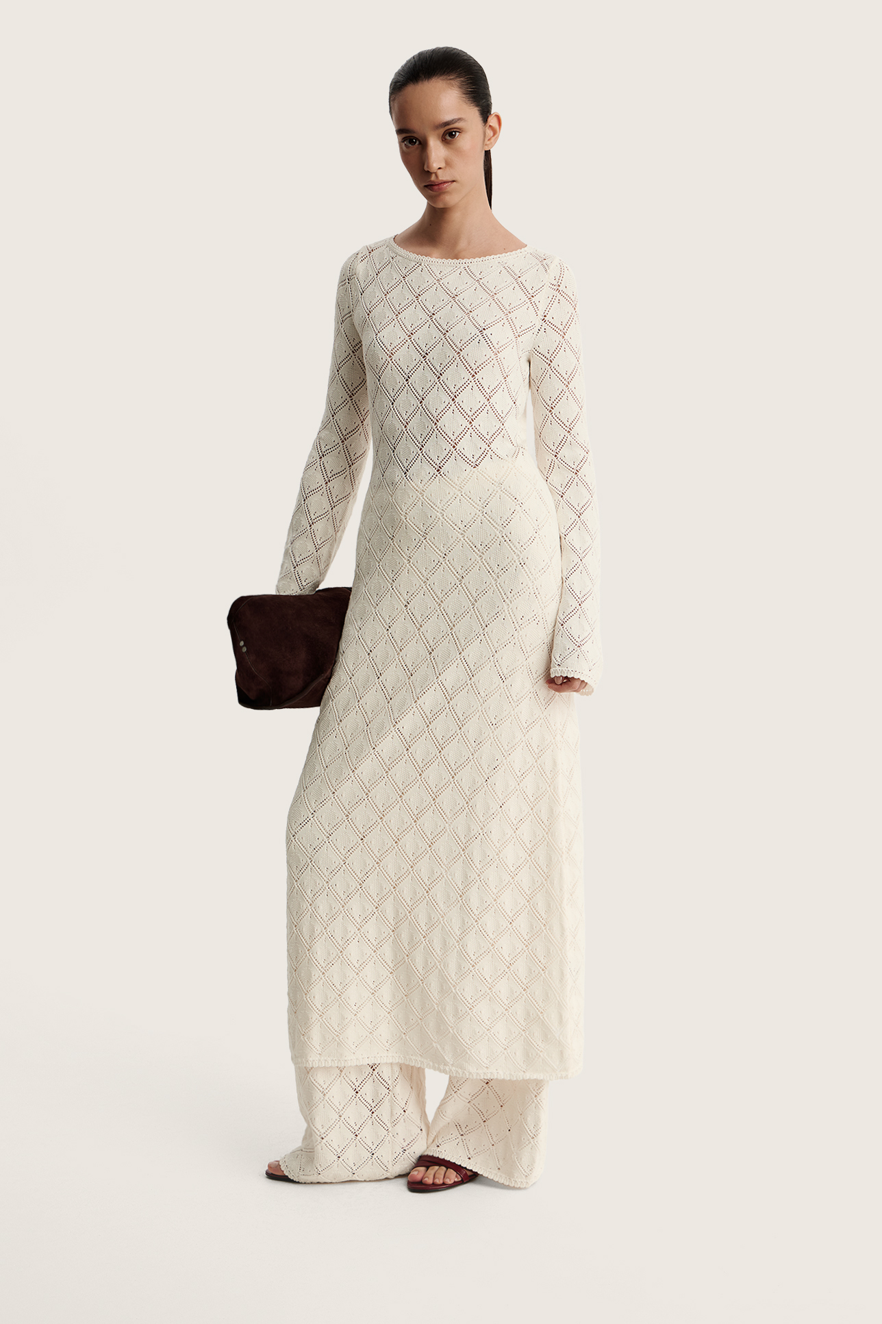 

Платье миди ажурное, M