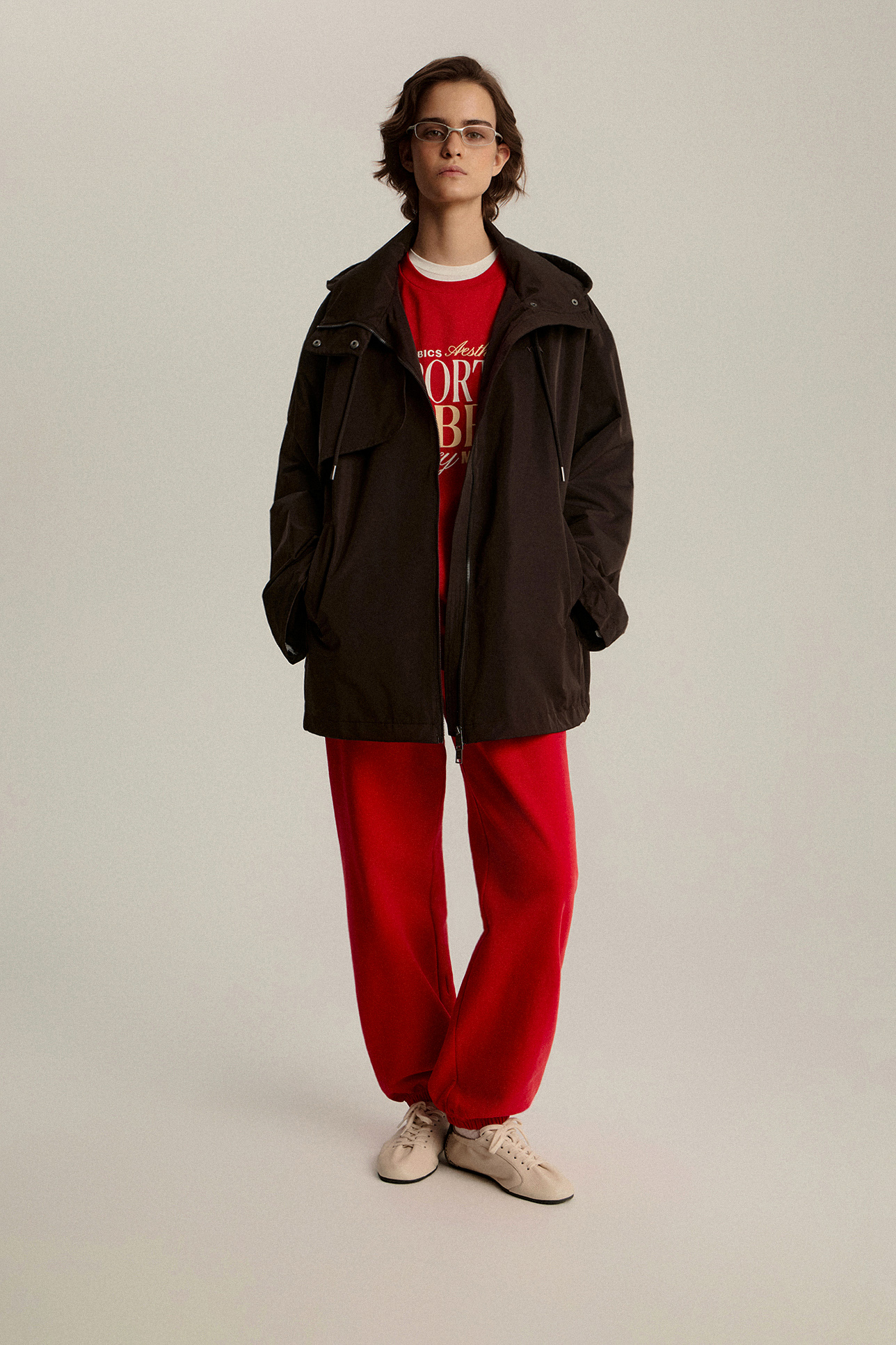 

Ветровка удлиненная с капюшоном, XXS