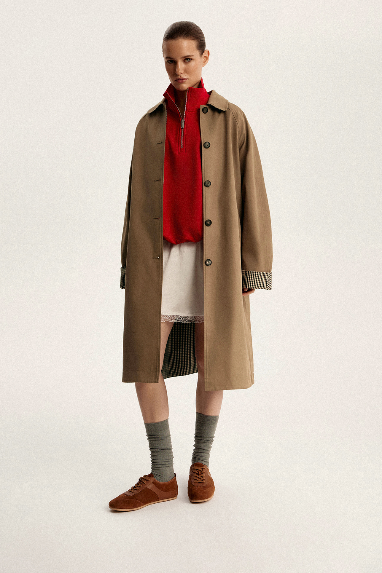 

Тренч-макинтош двусторонний, XS