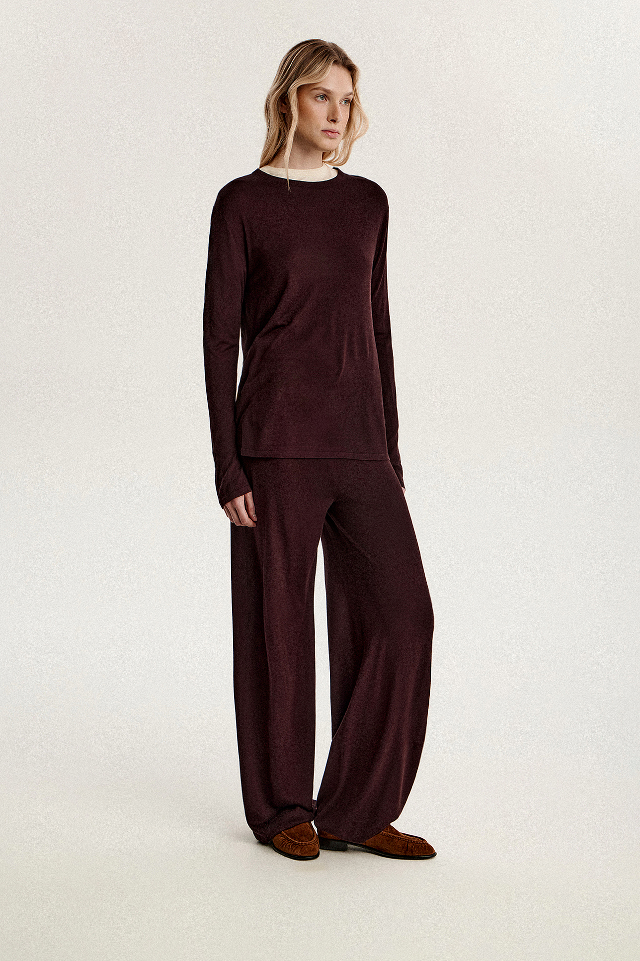 

Брюки свободные из шелка и вискозы, XS