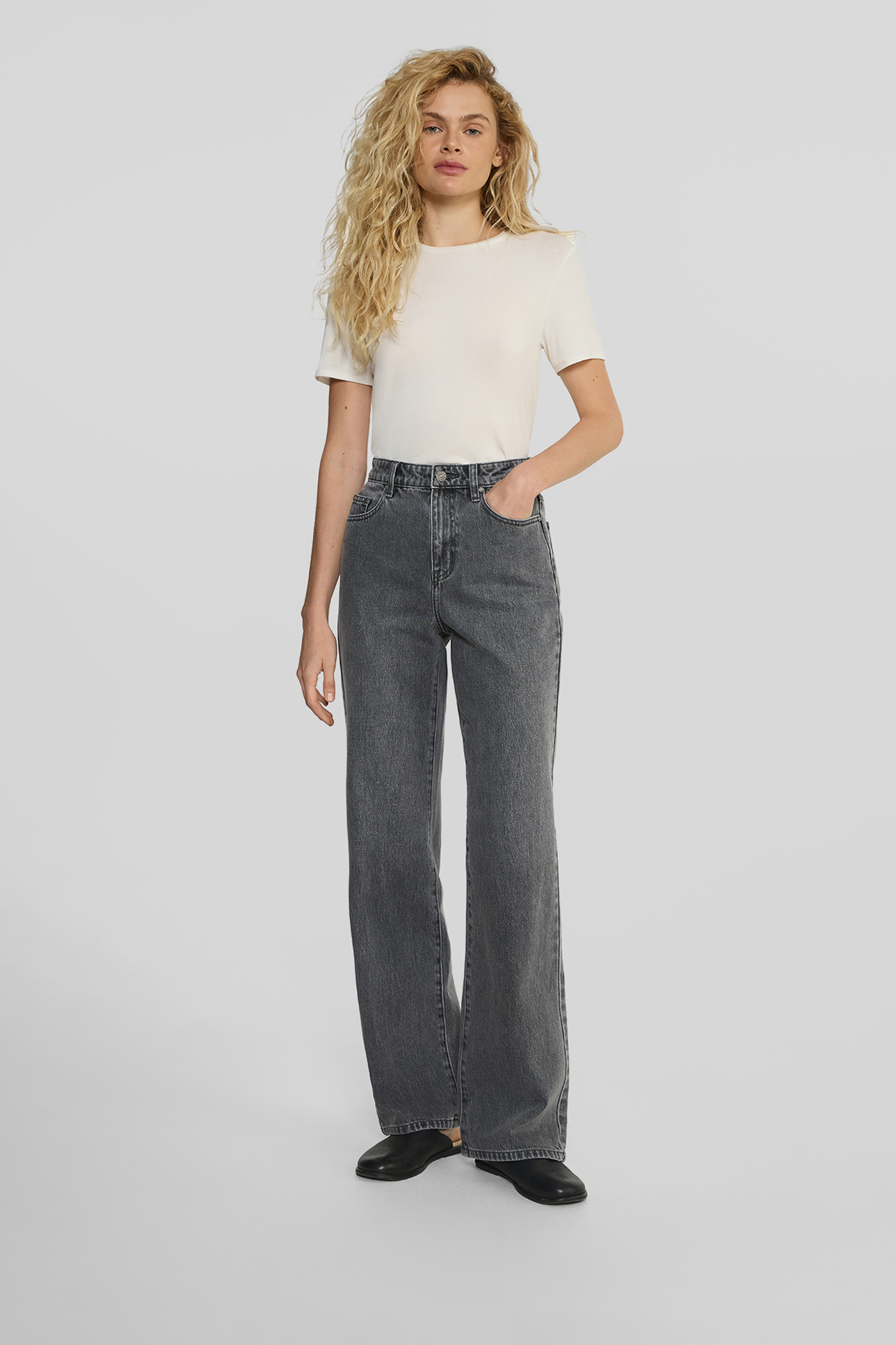 

Джинсы Wide leg WL100 серого цвета, 27/32