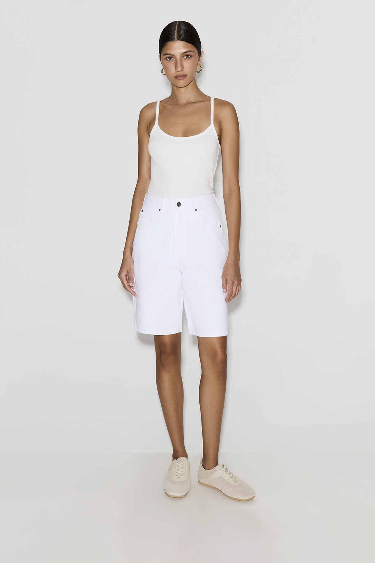 

Бермуды из денима молочного цвета, 26