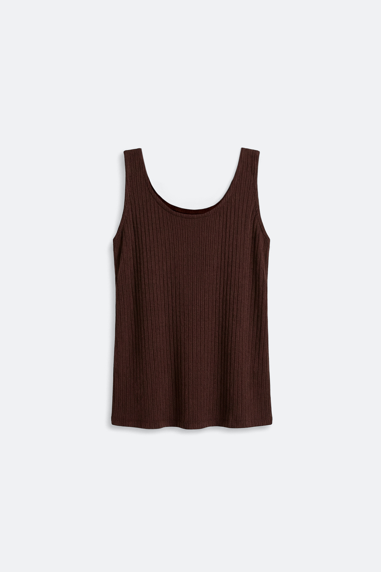 

Топ из фактурного трикотажа шоколадного цвета, XS