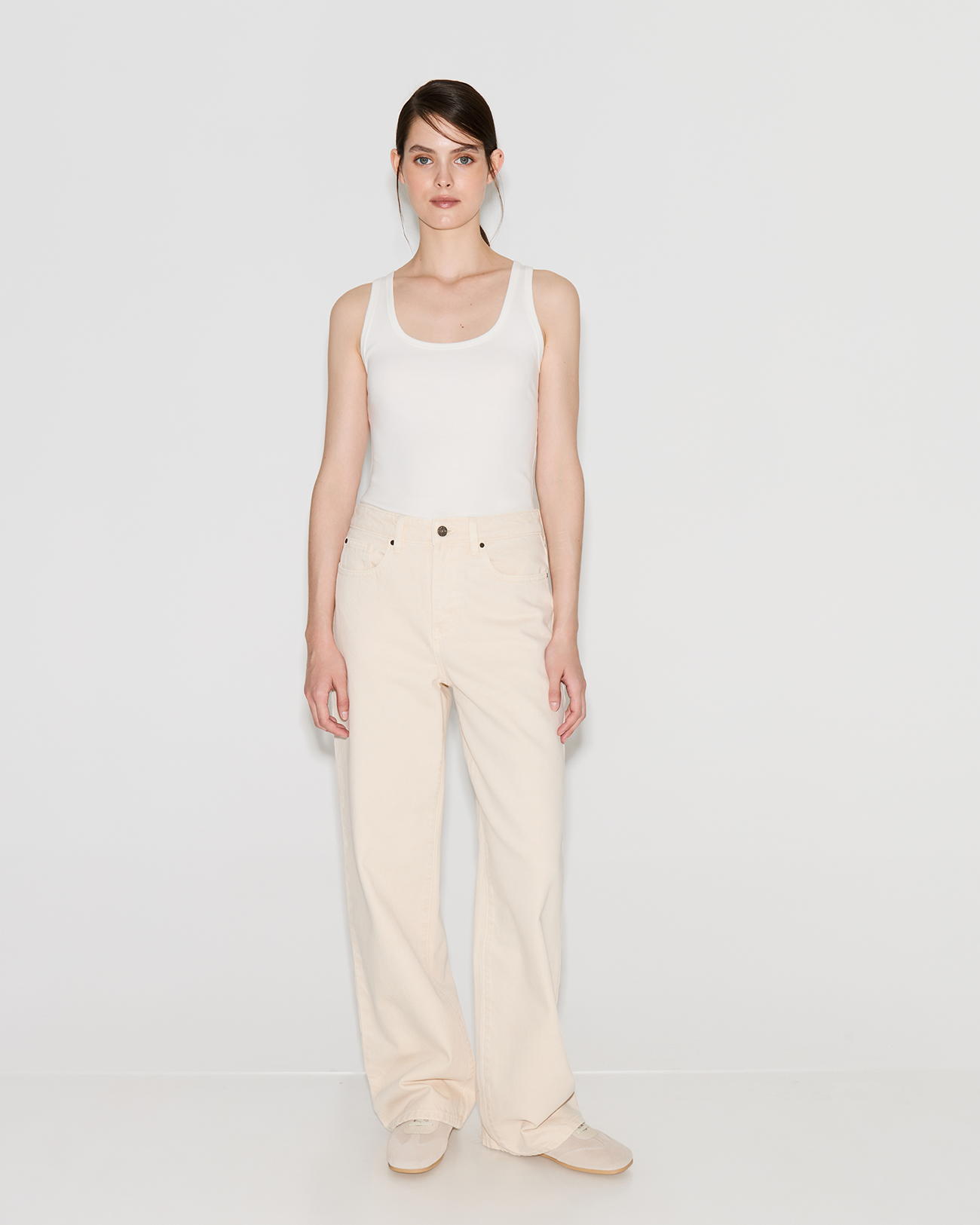 

Джинсы Wide Leg WL106 кремового цвета, 24/32