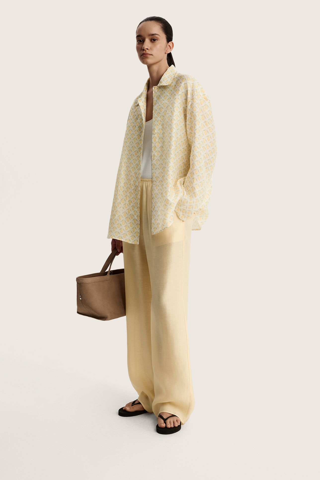 

Рубашка оверсайз желтого цвета, XXS