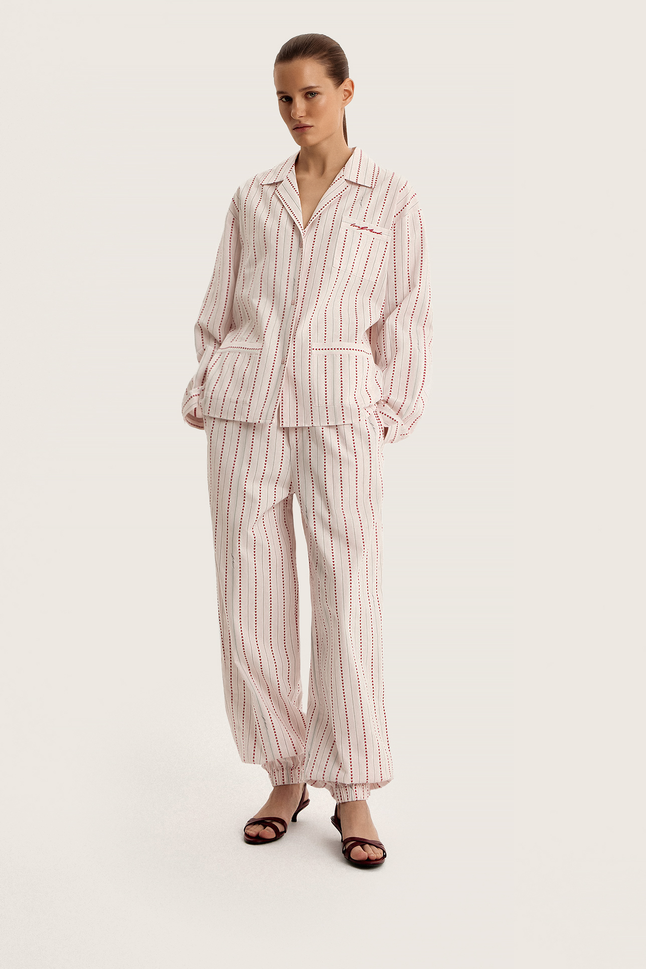 

Рубашка пижамная с авторским принтом, XS