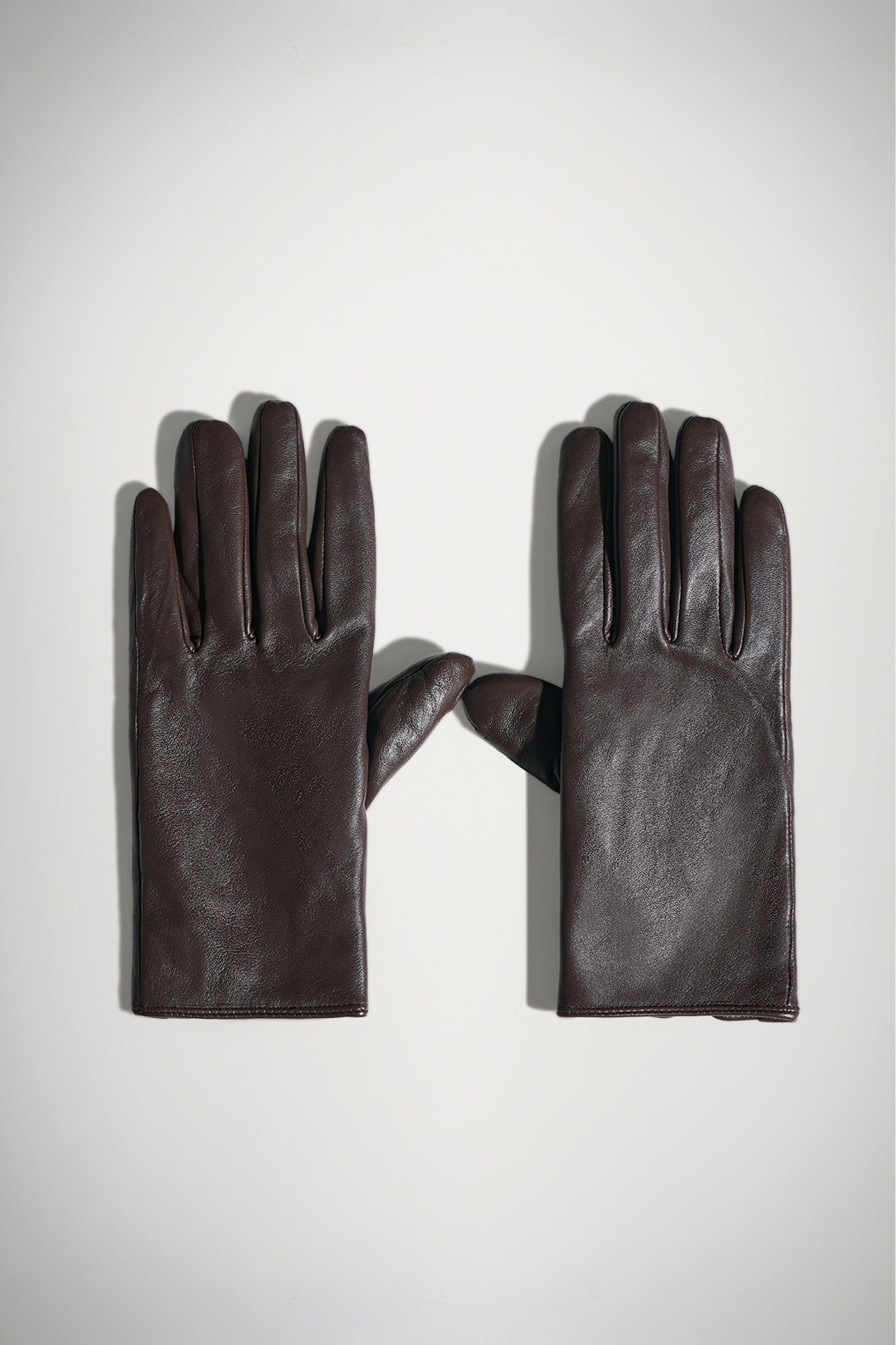 

Кожаные перчатки темно-коричневого цвета, 6,5
