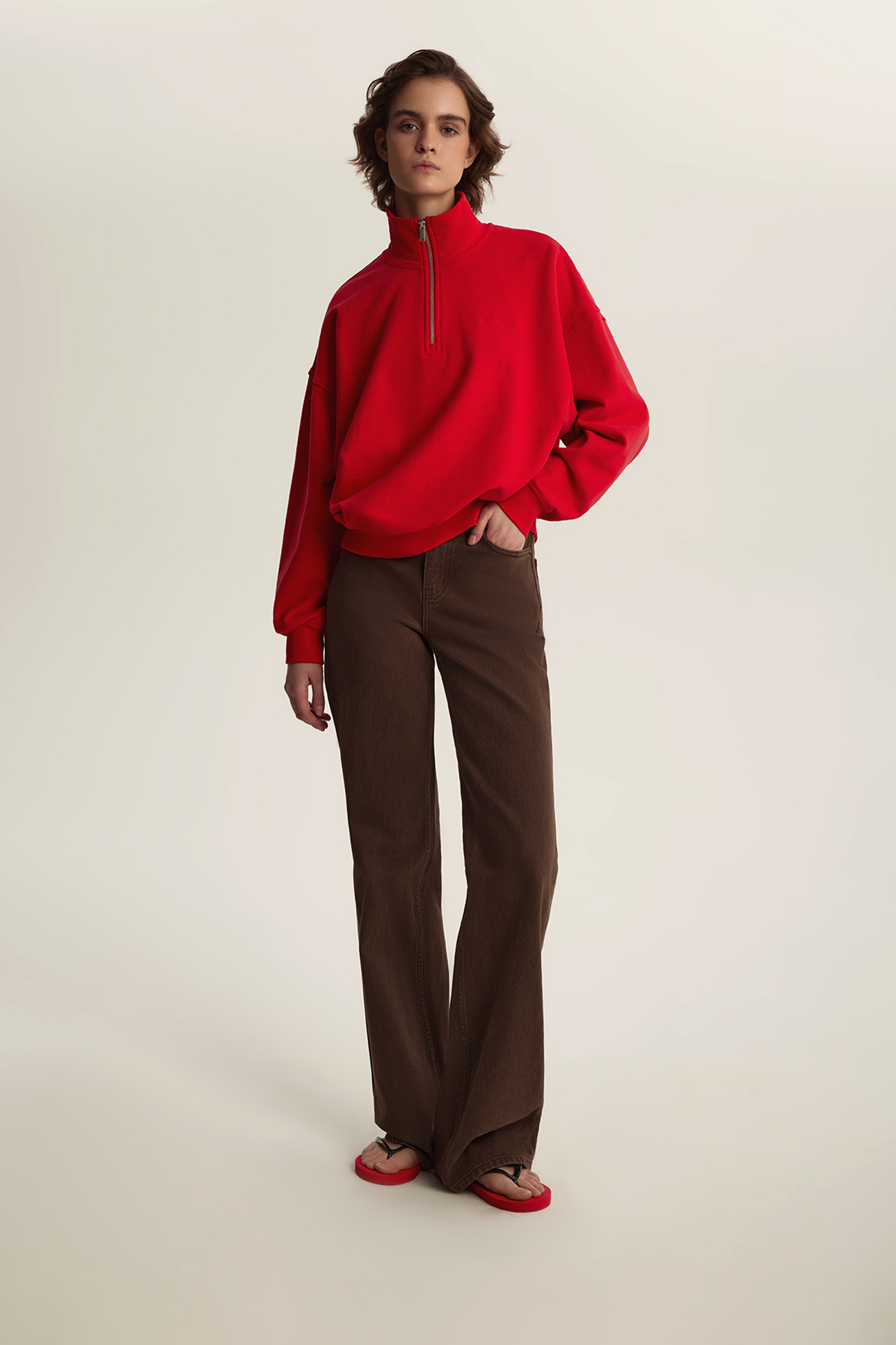 

Джинсы широкие с высокой посадкой WL100, 24/32