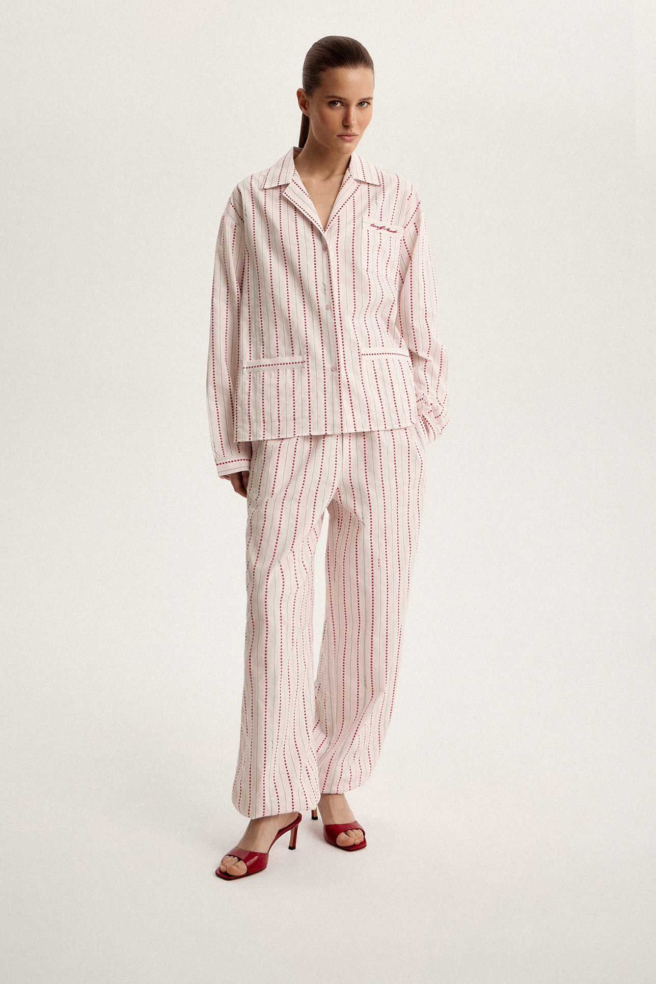 

Рубашка пижамная с авторским принтом, XS