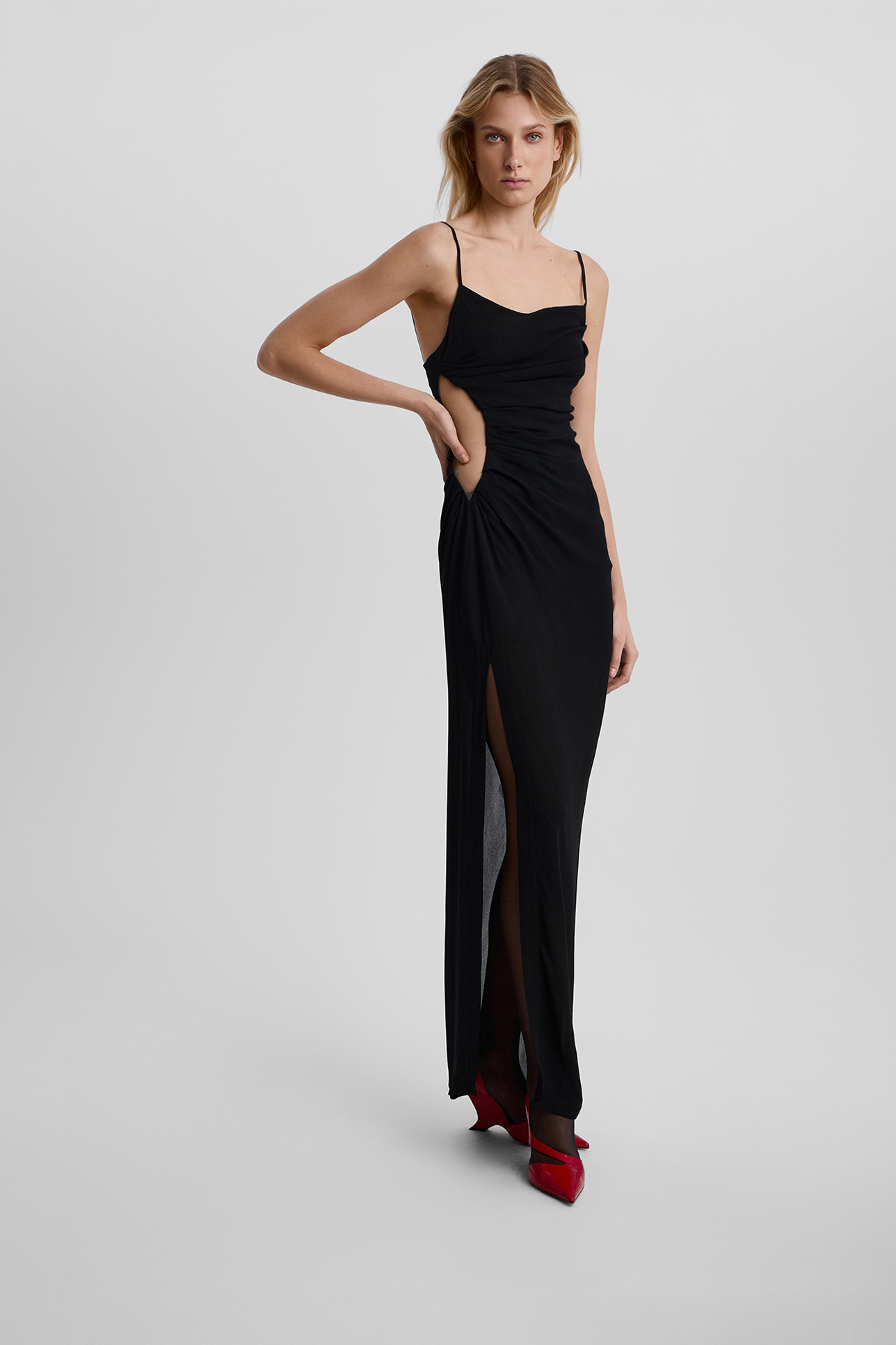 

Платье макси черного цвета, XS