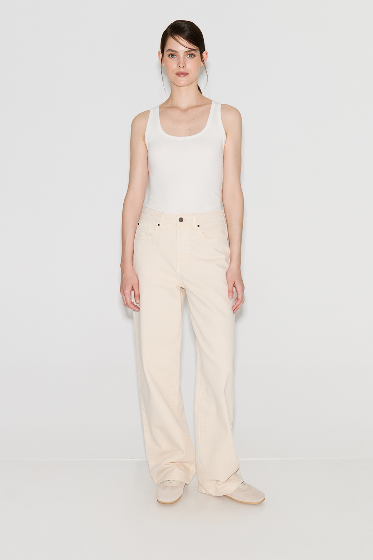 

Джинсы Wide Leg WL106 кремового цвета, 29/30