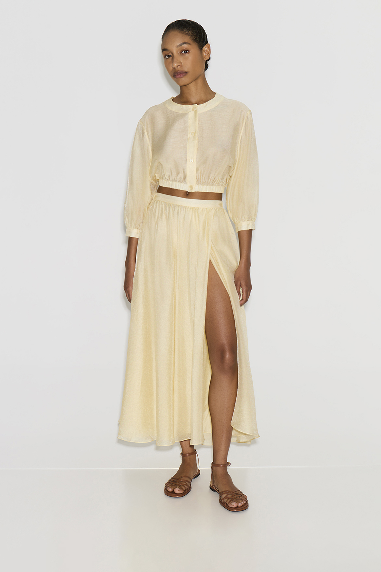 

Юбка миди желтого цвета, XS