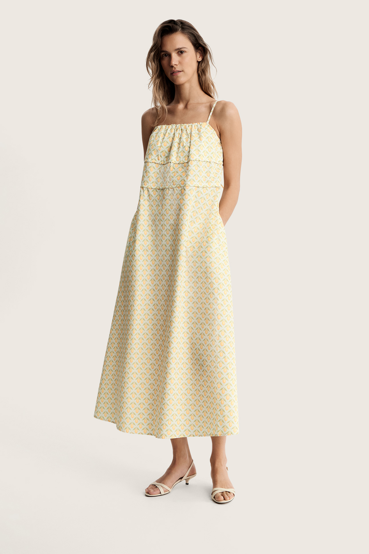 

Платье миди с принтом, XS