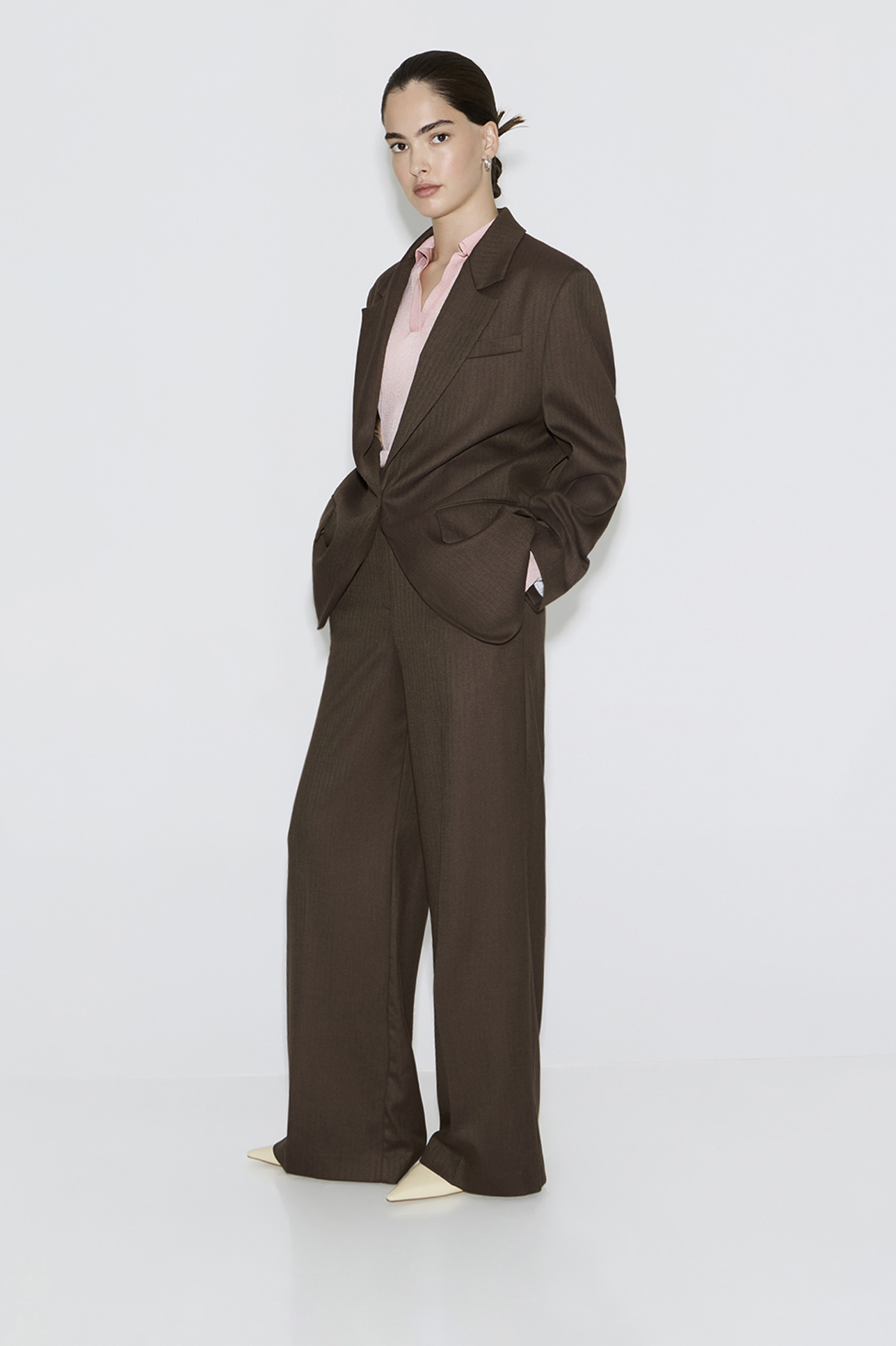 

Брюки со стрелками коричневого цвета, XXS