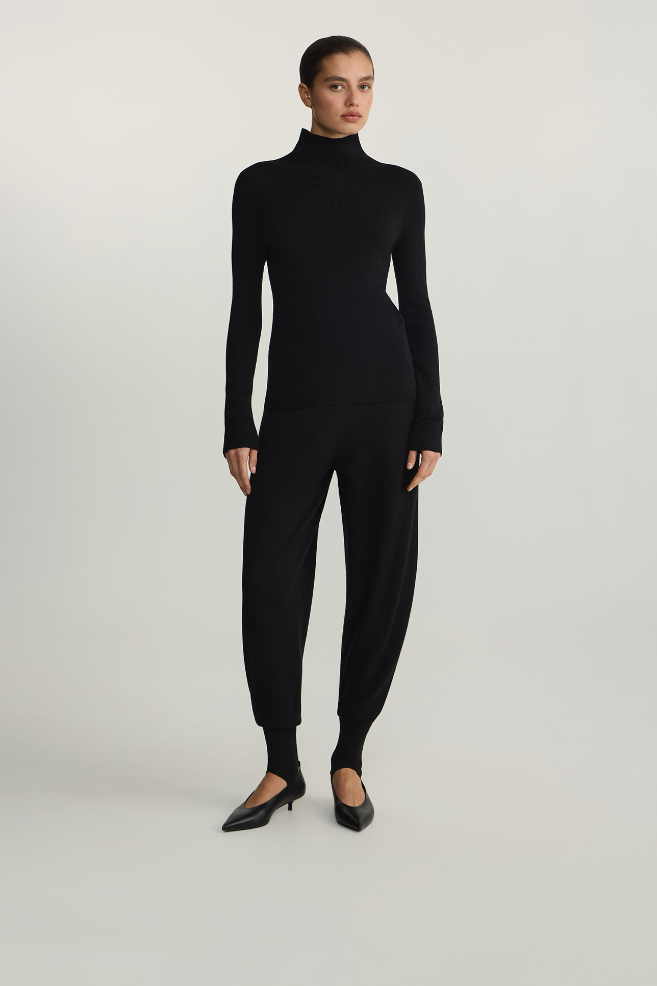 

Водолазка из шерсти мериноса черного цвета, S