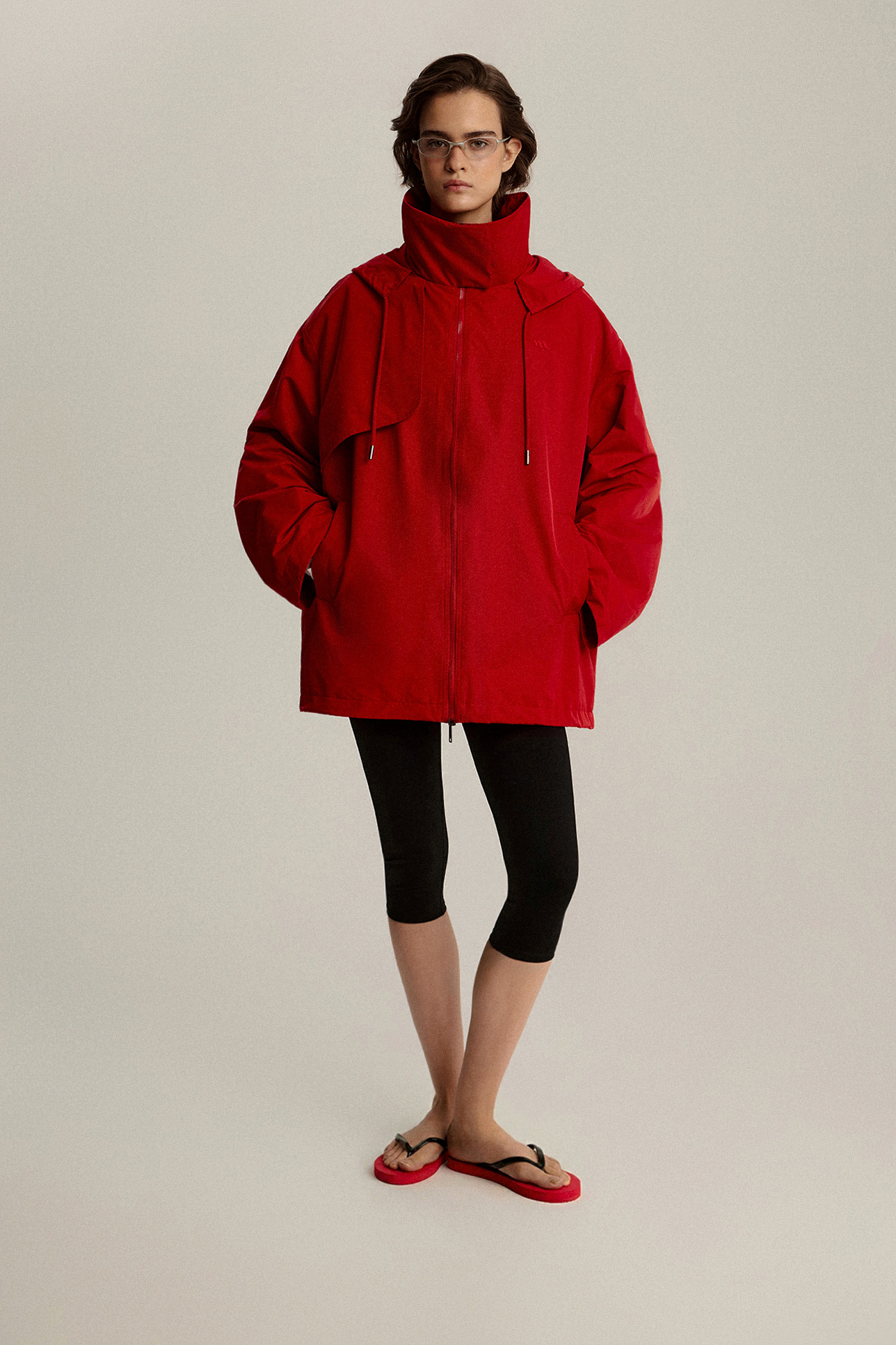 

Ветровка удлиненная с капюшоном, XS