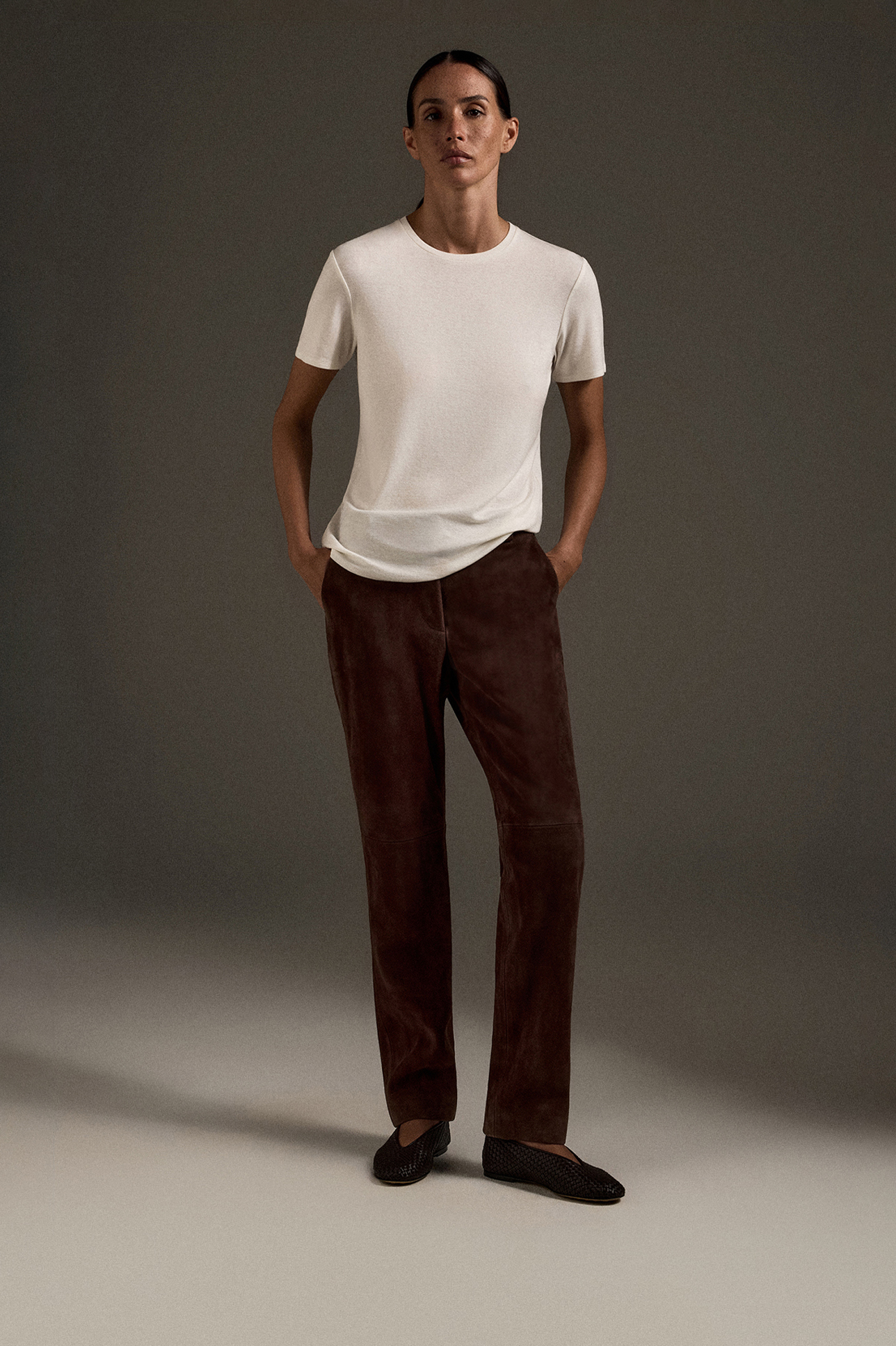 

Футболка slim fit молочного цвета, S