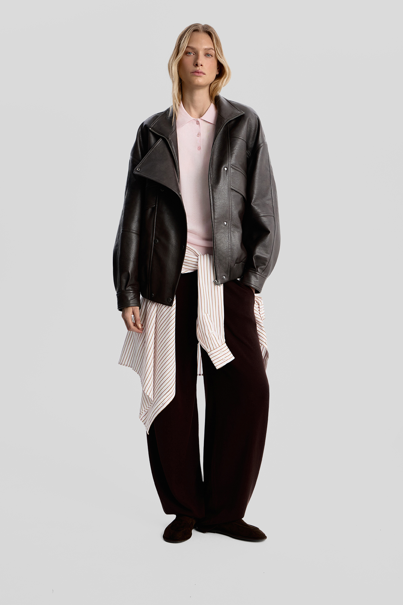 

Куртка утепленная из эко-кожи, XXS