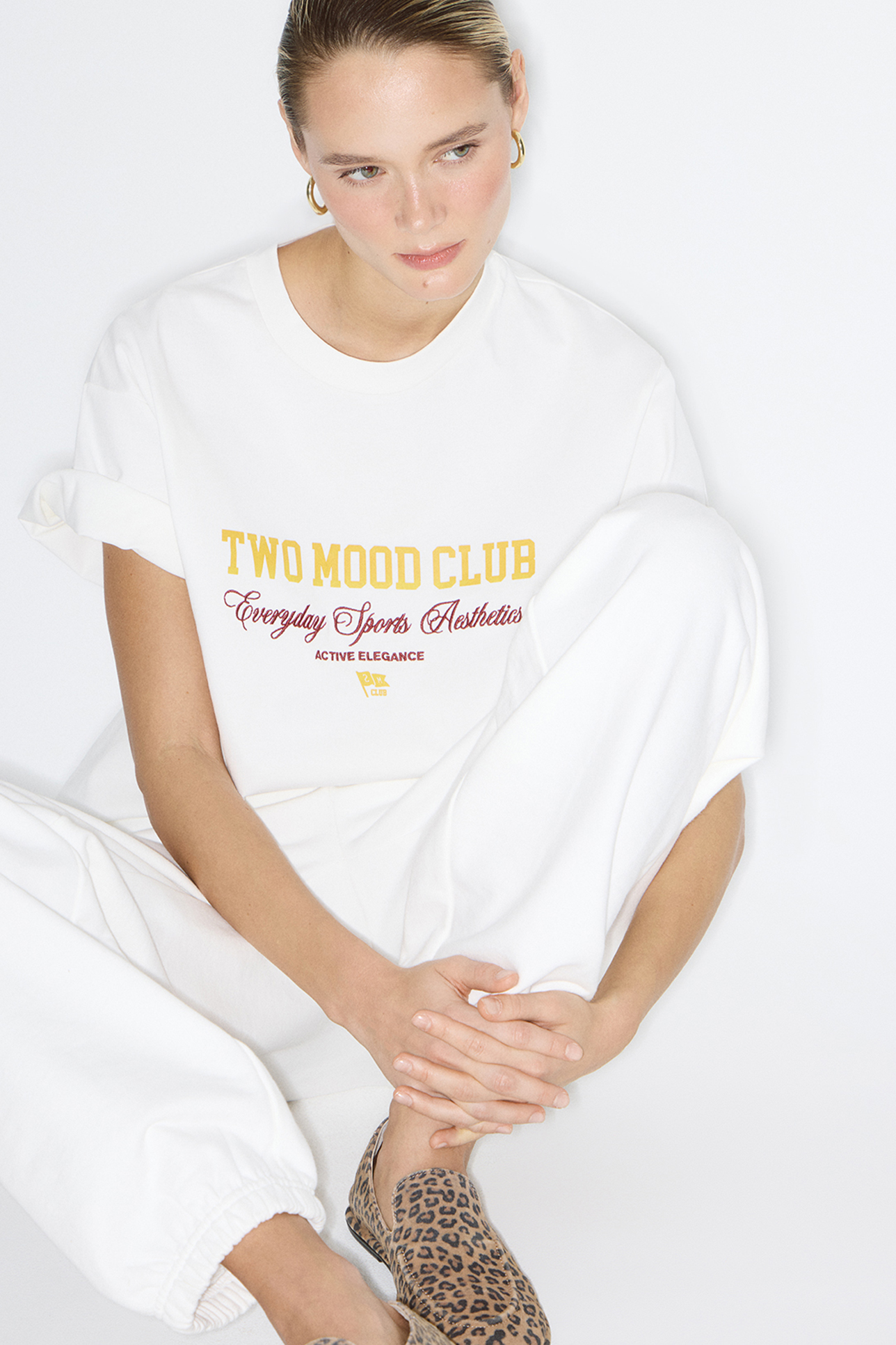 

Футболка Boyfriend с принтом молочного цвета, L