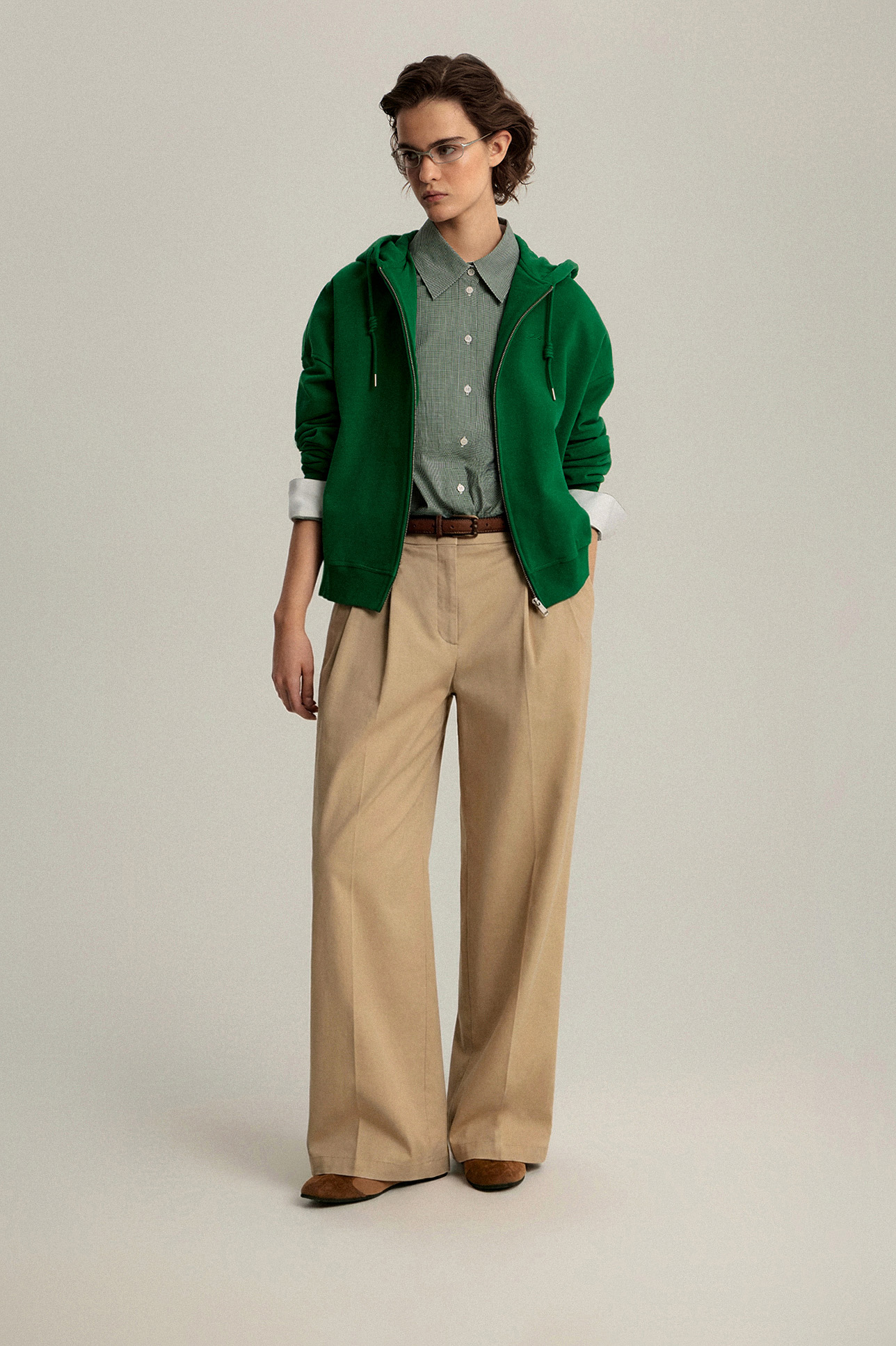 

Худи на молнии с вышивкой, S