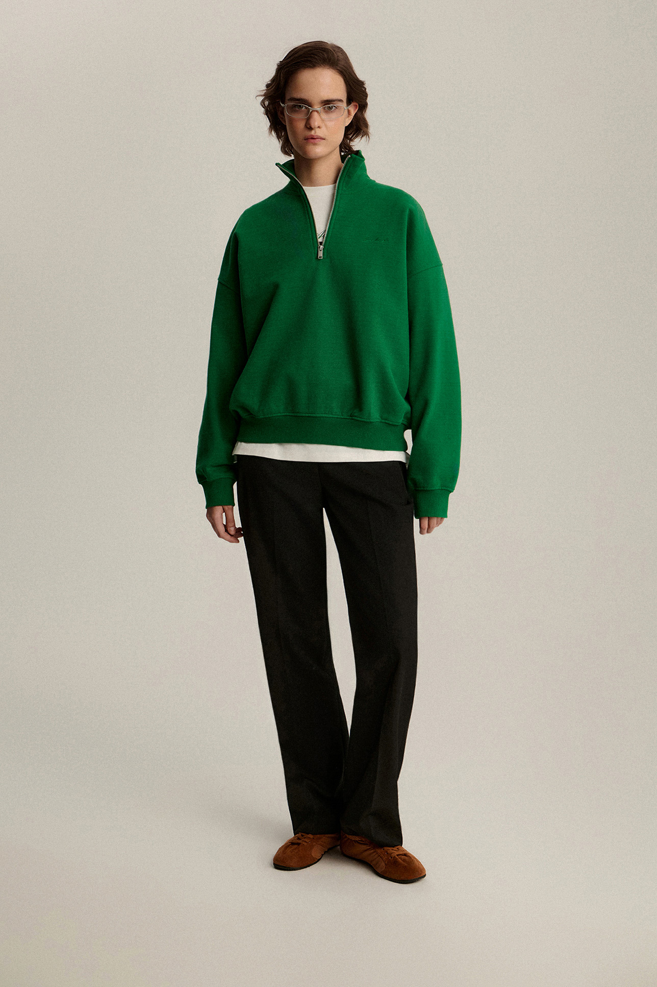 

Анорак из футера с вышивкой, XS