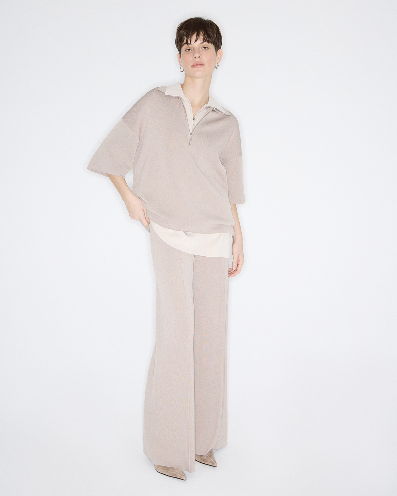 

Брюки прямые кофейного цвета, XS