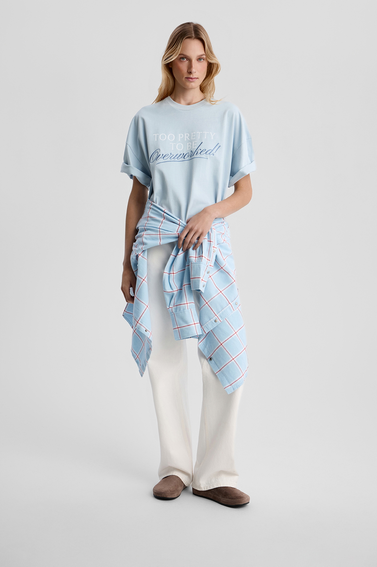 

Футболка Oversize из хлопка с принтом, S