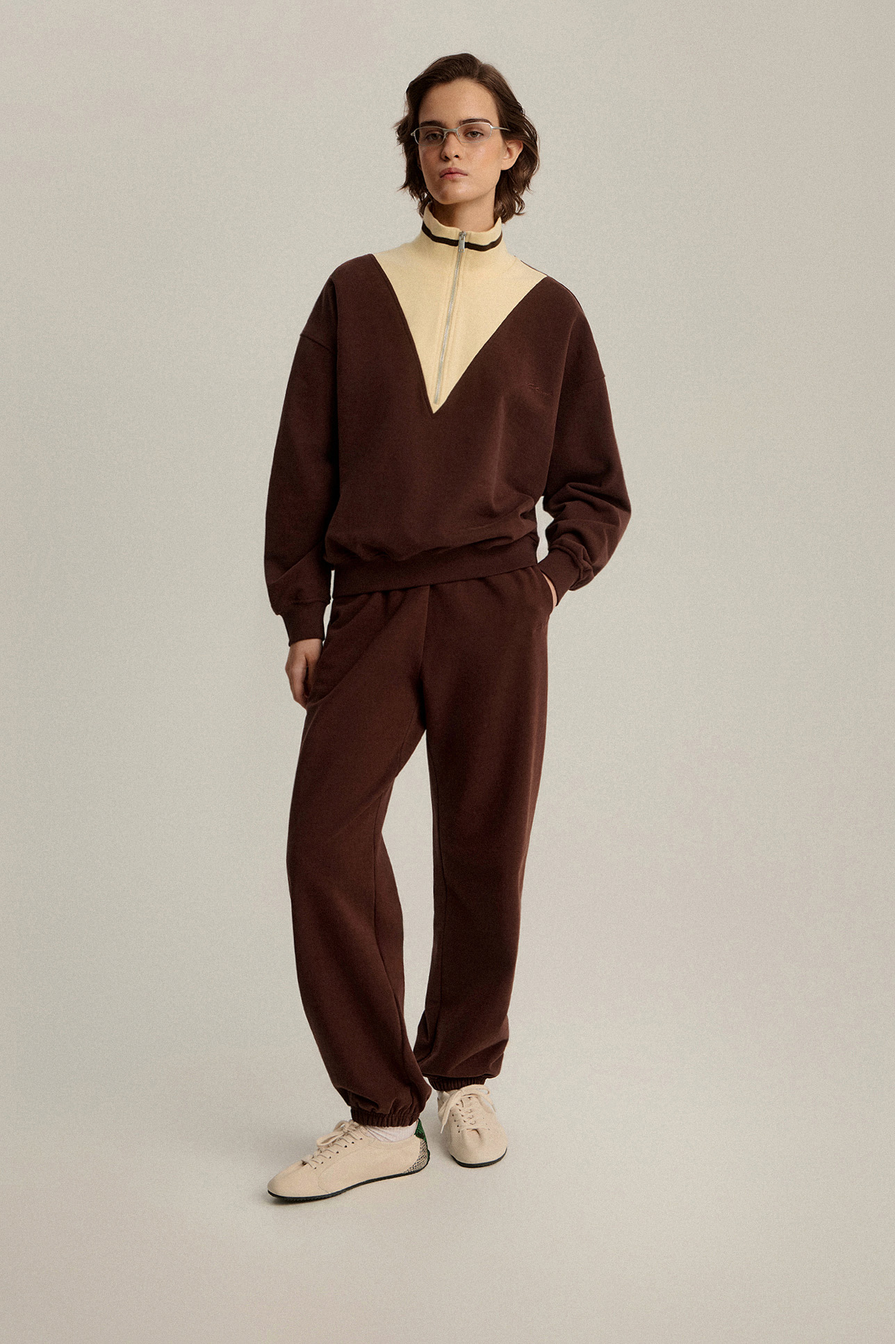 

Анорак из футера с вышивкой, S