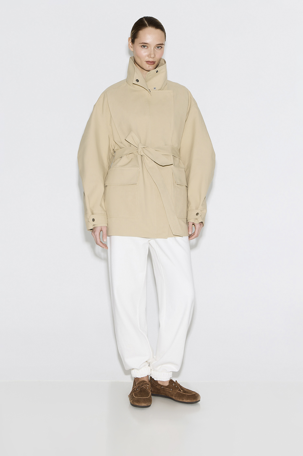 

Куртка-парка бежевого цвета, L