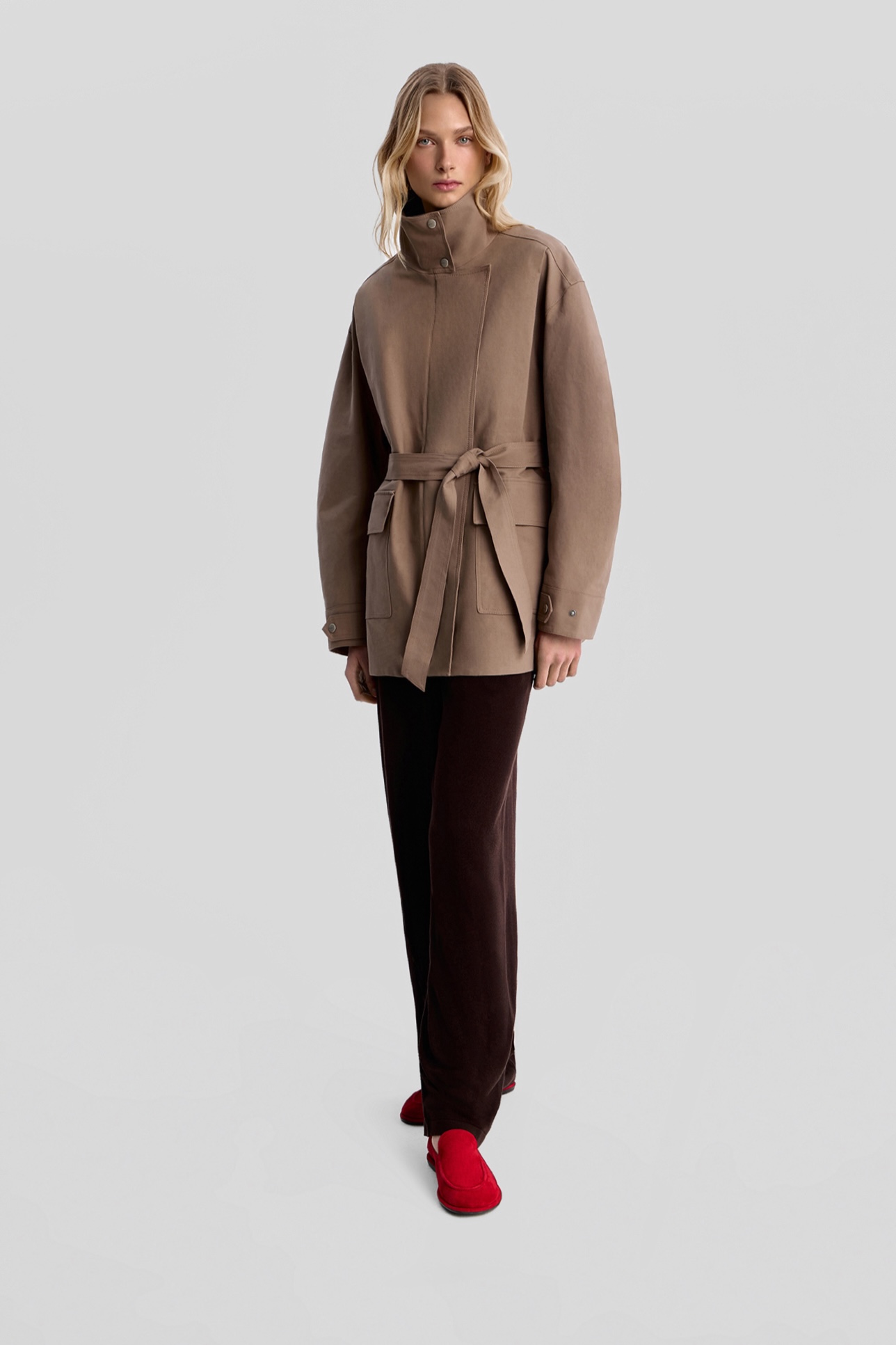 

Куртка-парка цвета хаки, L