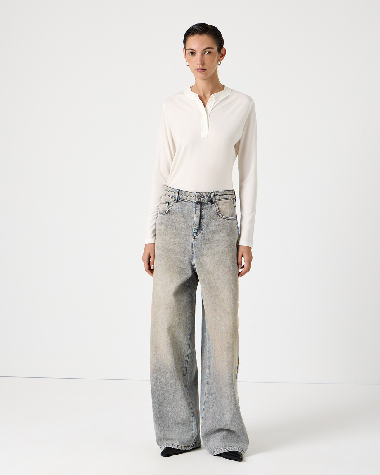 

Джинсы Baggy Fit BG303 серого цвета, 31/32