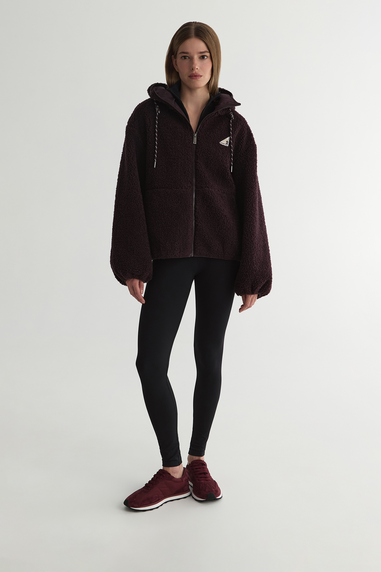 

Куртка из шерпы сливового цвета, XS